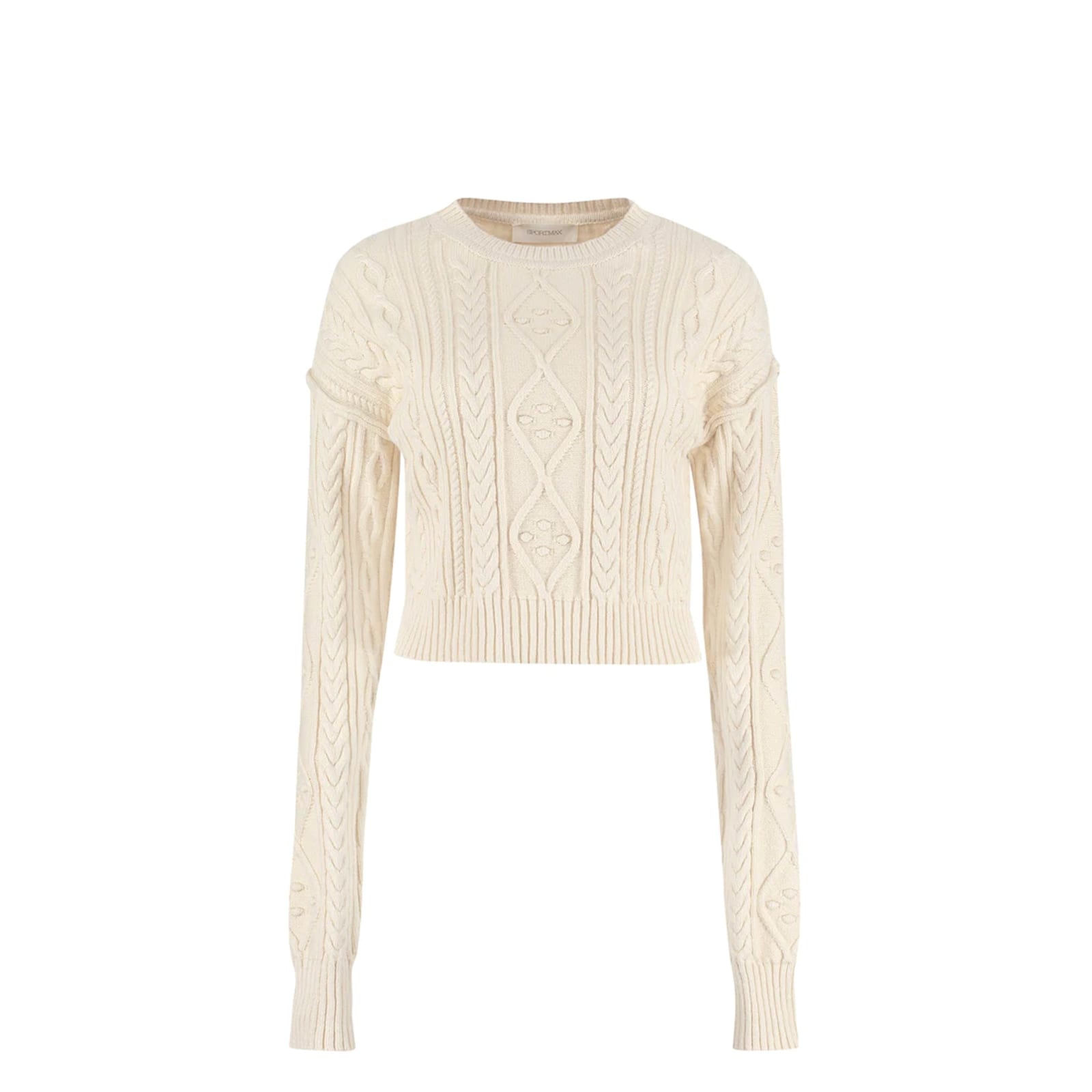 SPORTMAX COTTON CROPPED SWEATER