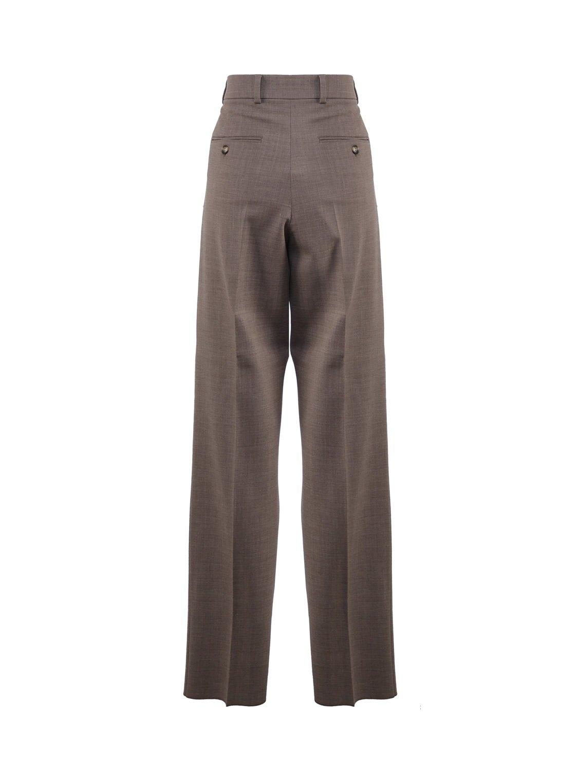 Sportmax Tailored Carrot Pants With Textured Fabric In Grigio