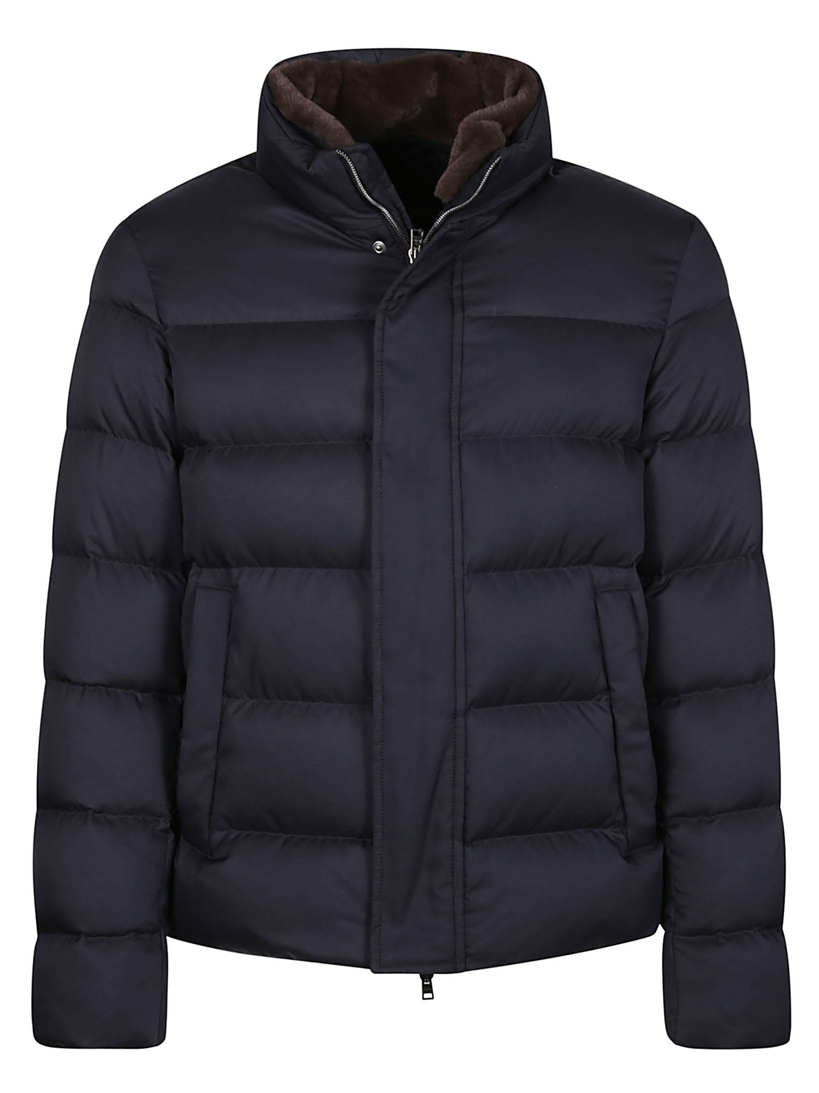 Shop Herno Arendelle Bomber Jacket In Blu Navy