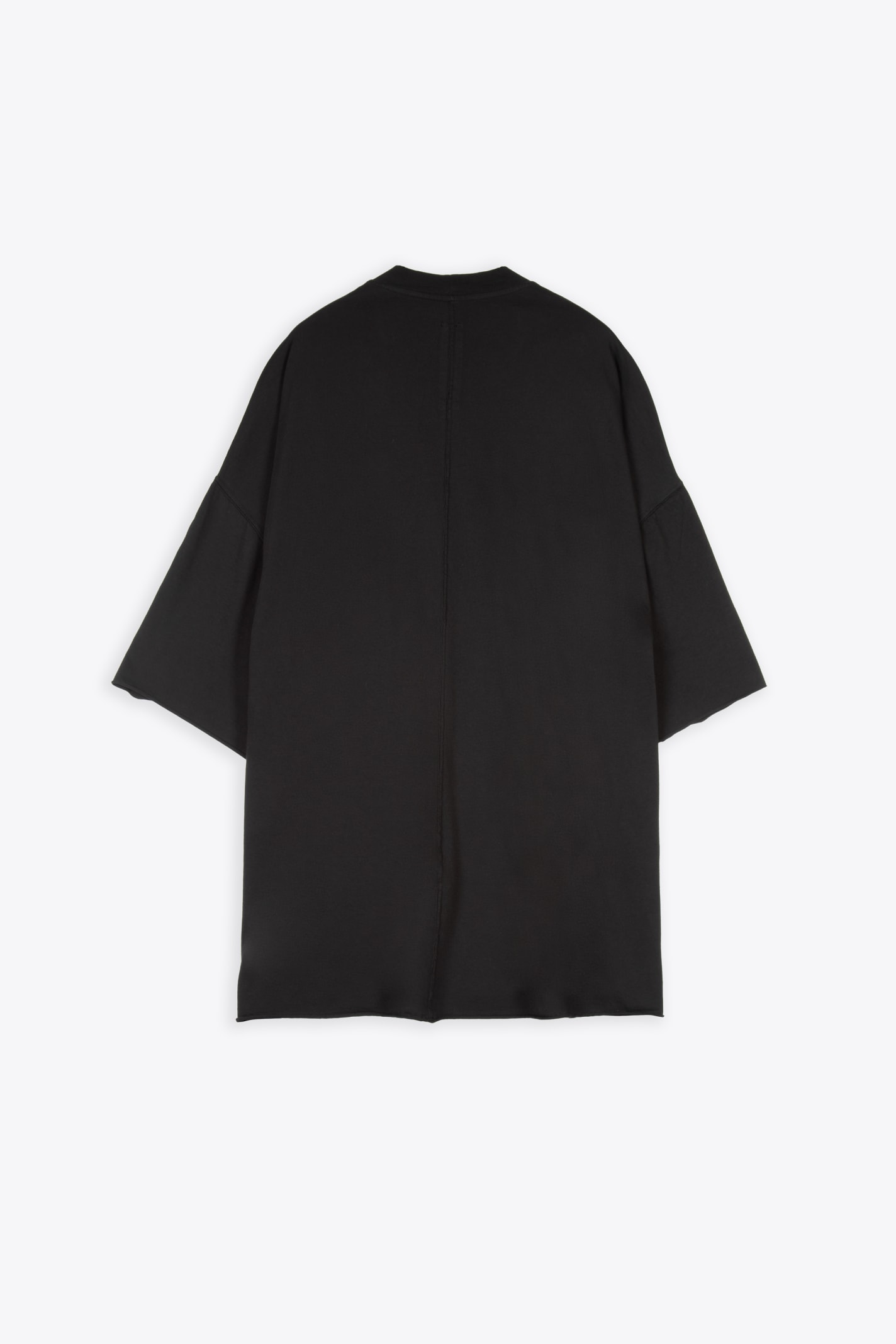 Shop Drkshdw Tommy T Black Cotton Oversized T-shirt With Raw-cut Hems - Tommy T In Nero