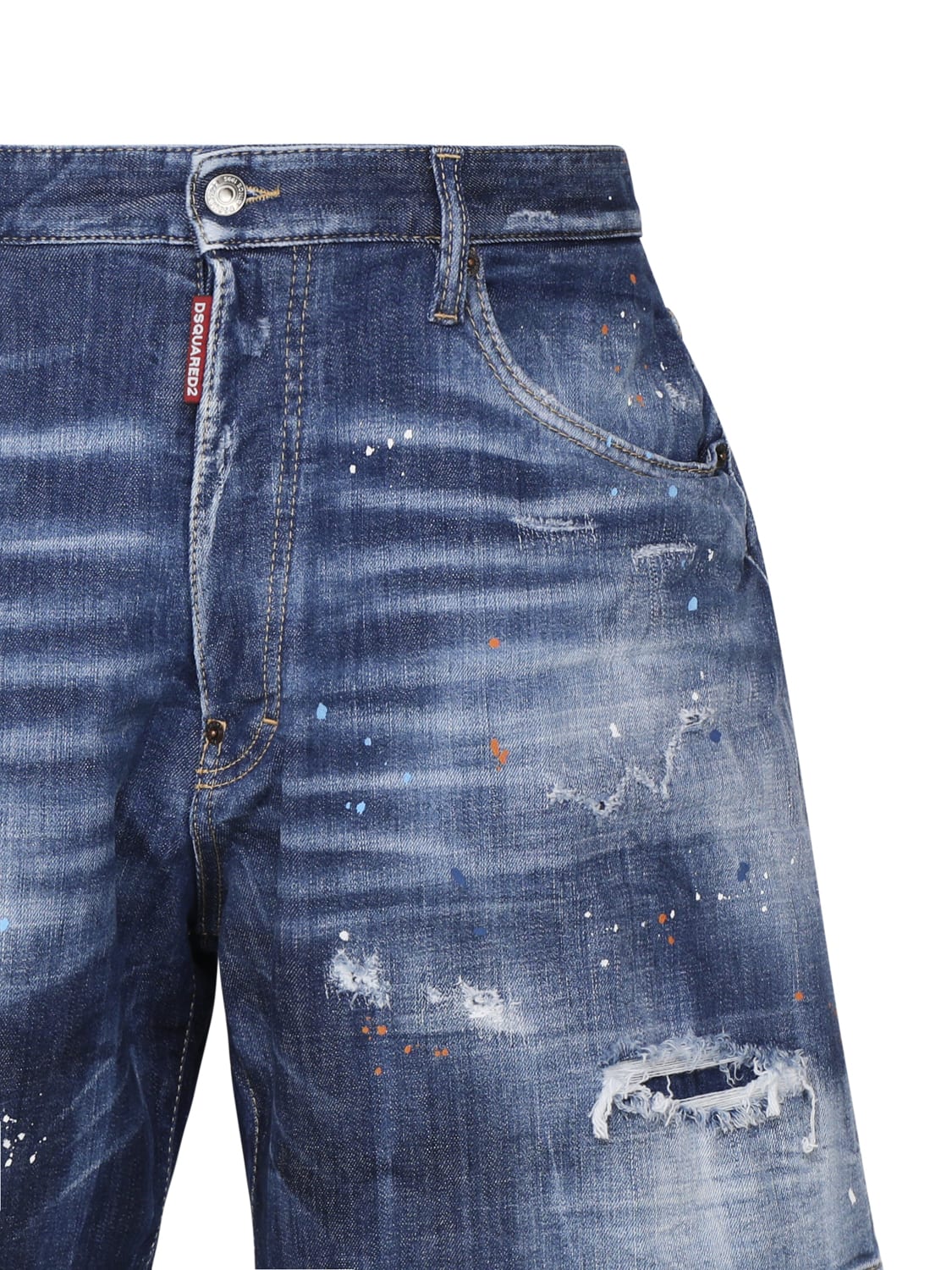 Shop Dsquared2 Shorts In Denim In Blue Denim