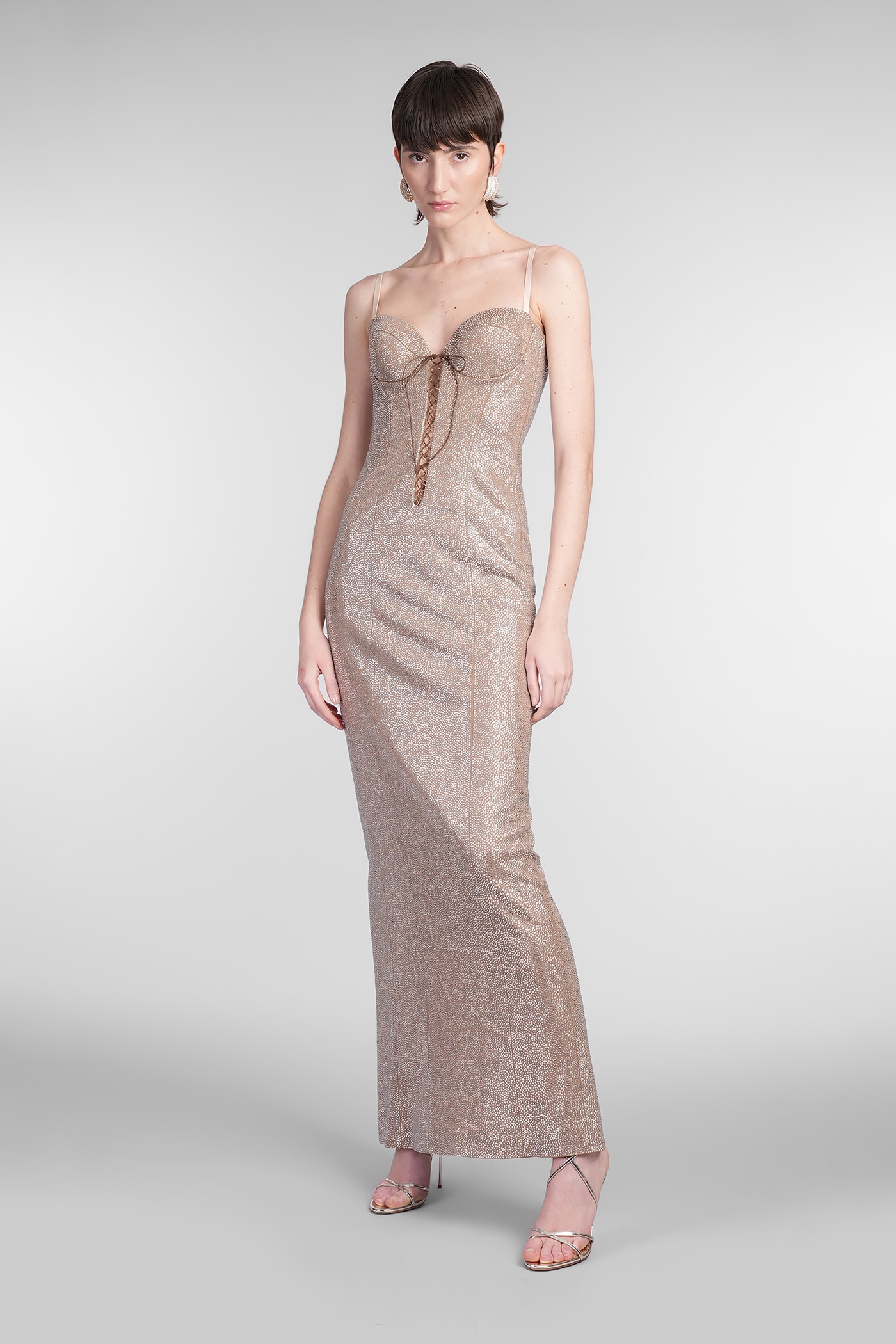 Giuseppe Di Morabito Rhinestone-embellished Gown In Silver