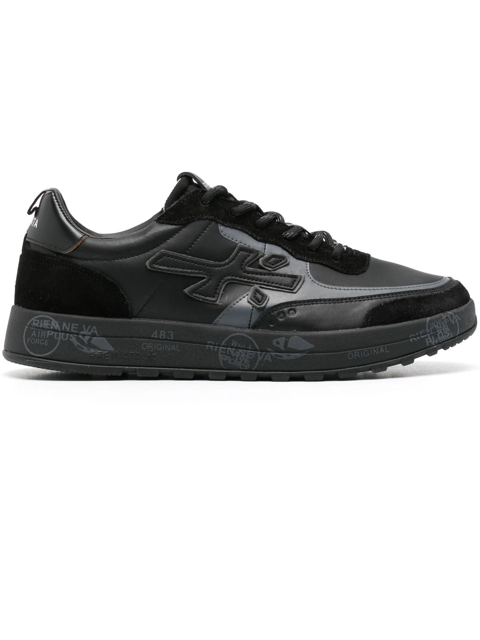 Shop Premiata Black Nous Sneakers