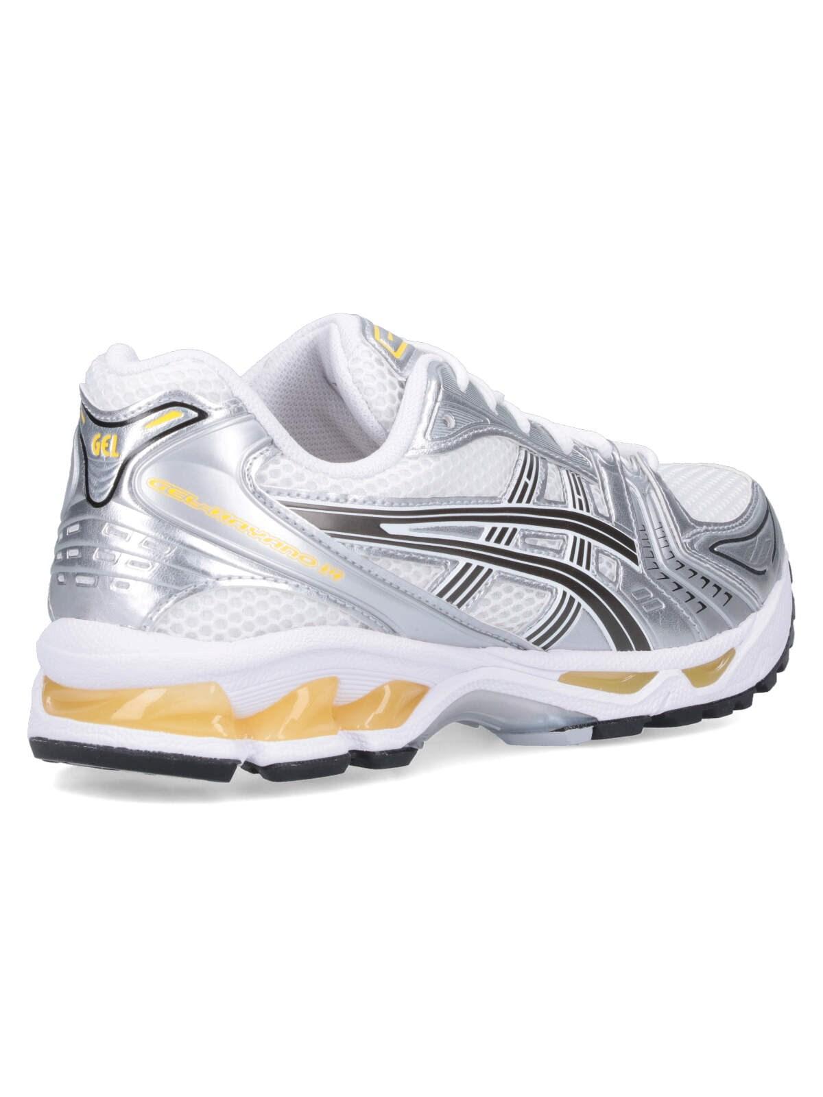 Shop Asics Gel-kayano 14 Sneakers In White/tai Chi Yellow