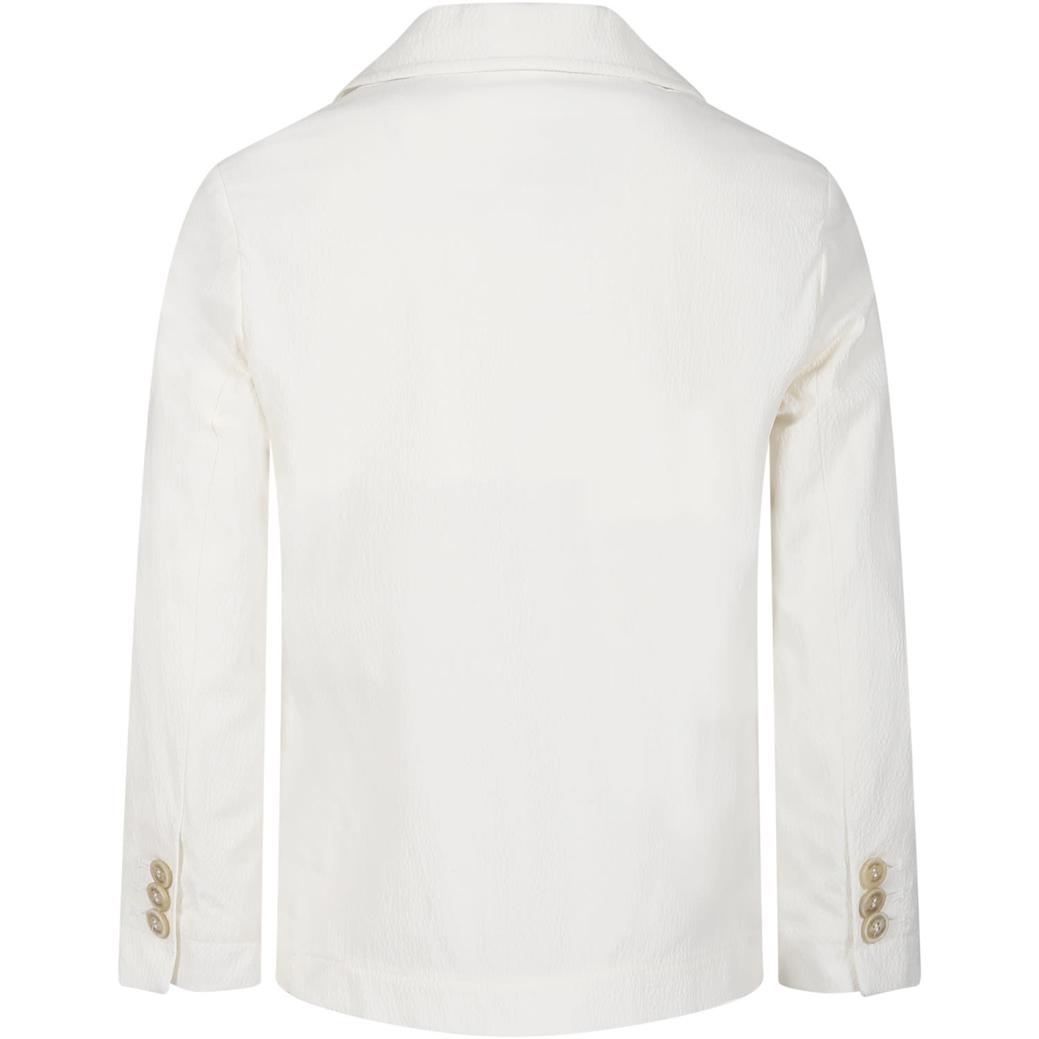 Shop Eleventy White Jacket For Boy