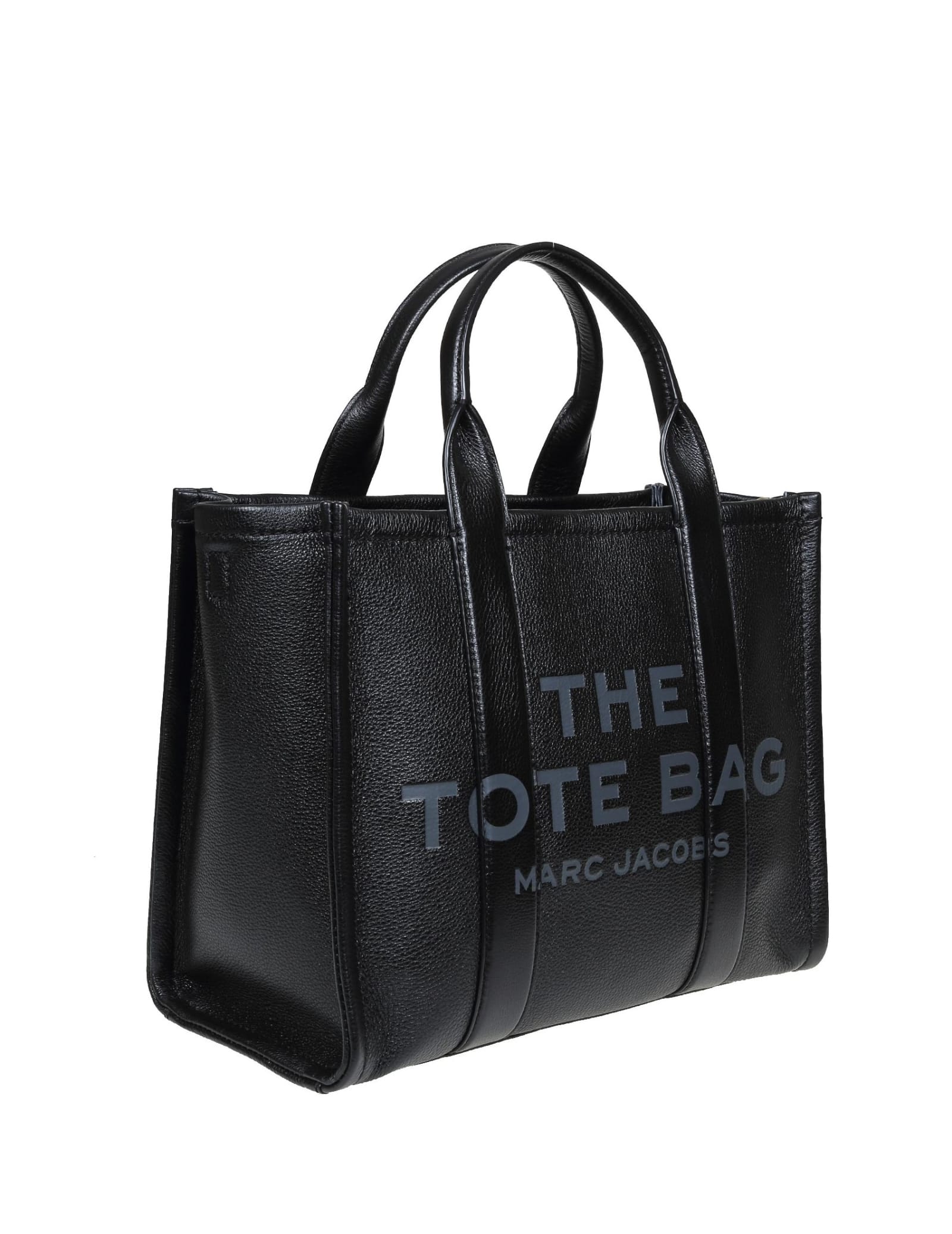 Shop Marc Jacobs Medium Tote In Black Leather