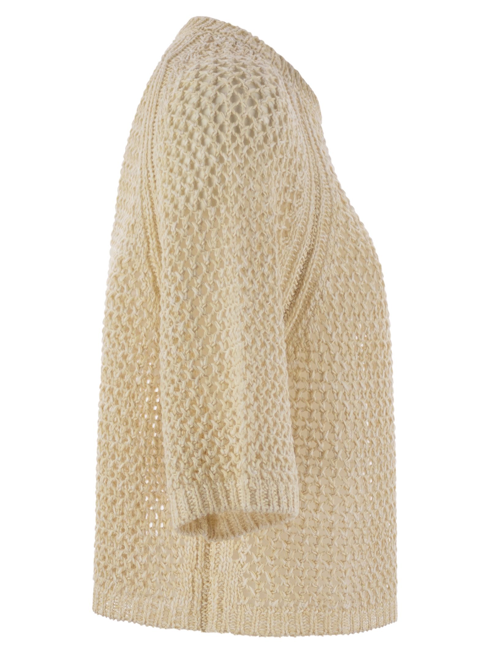 Fabiana Filippi Round Neck Sweater In Cream