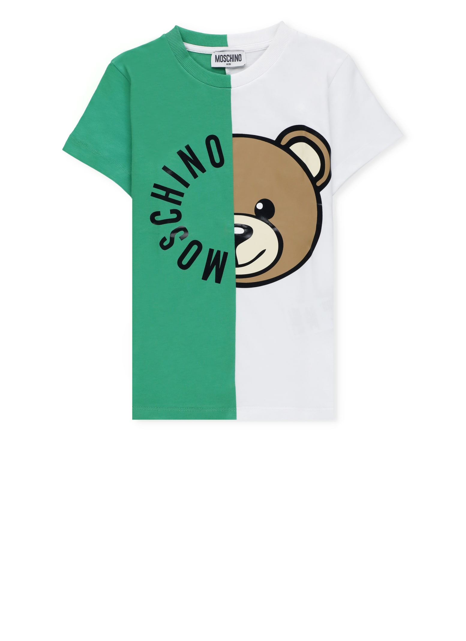 Shop Moschino T-shirt With Print In Green