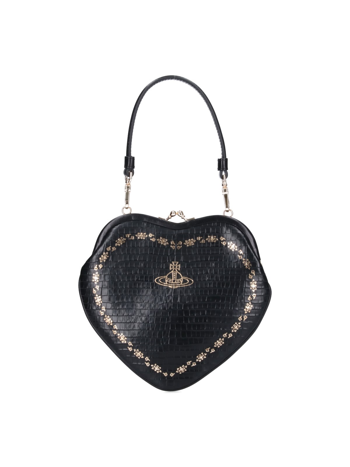 Vivienne Westwood Belle Heart Bag In Black