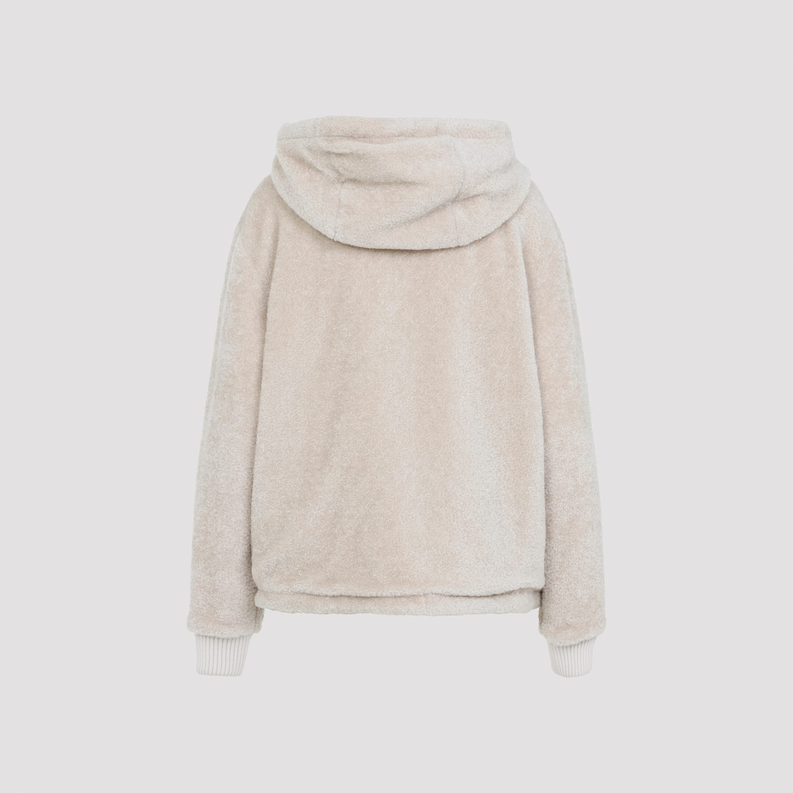 Moncler Hooded Cardigan Featuring Front Pockets In White