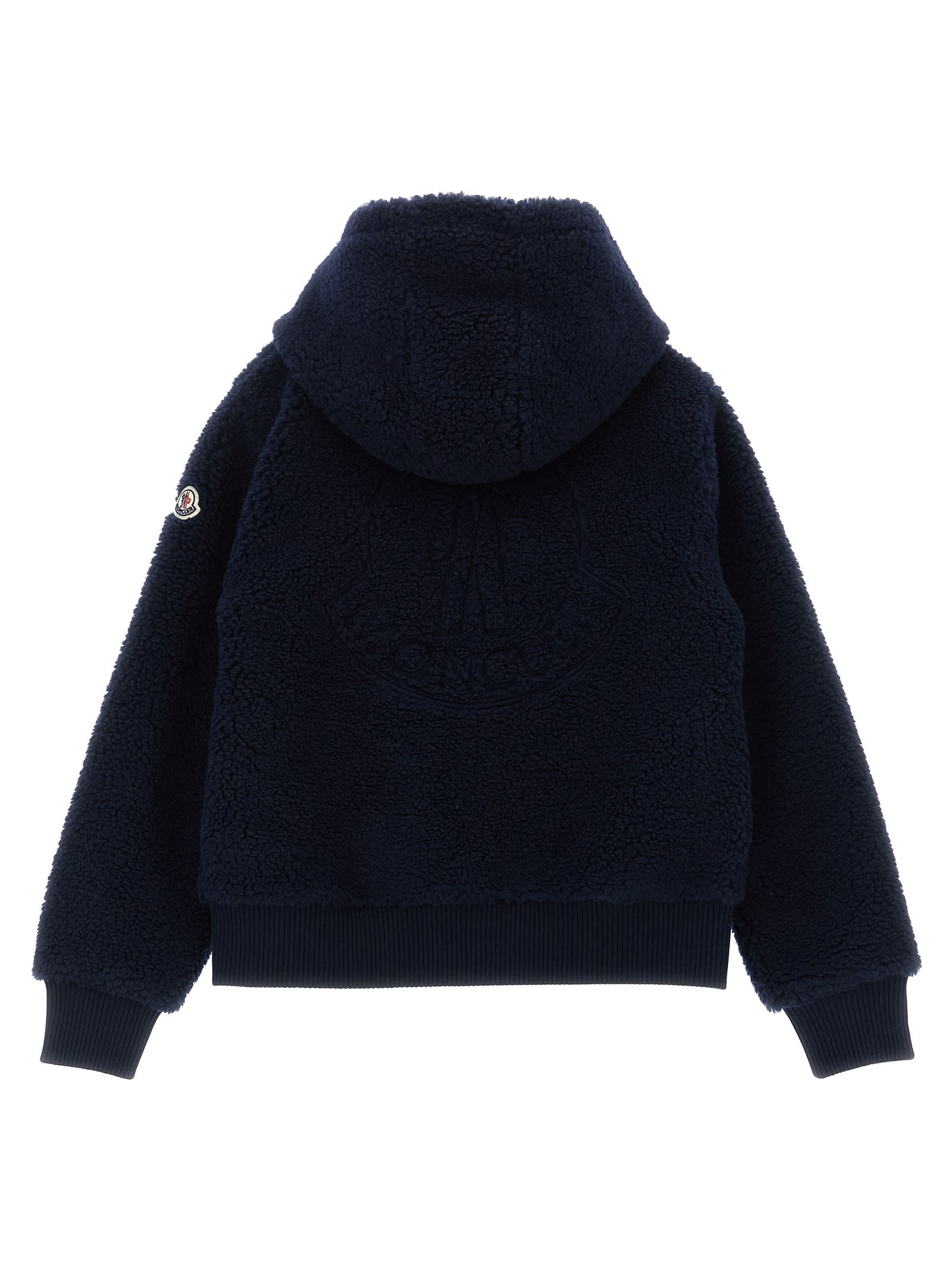 Moncler Teddy Hoodie In Blue