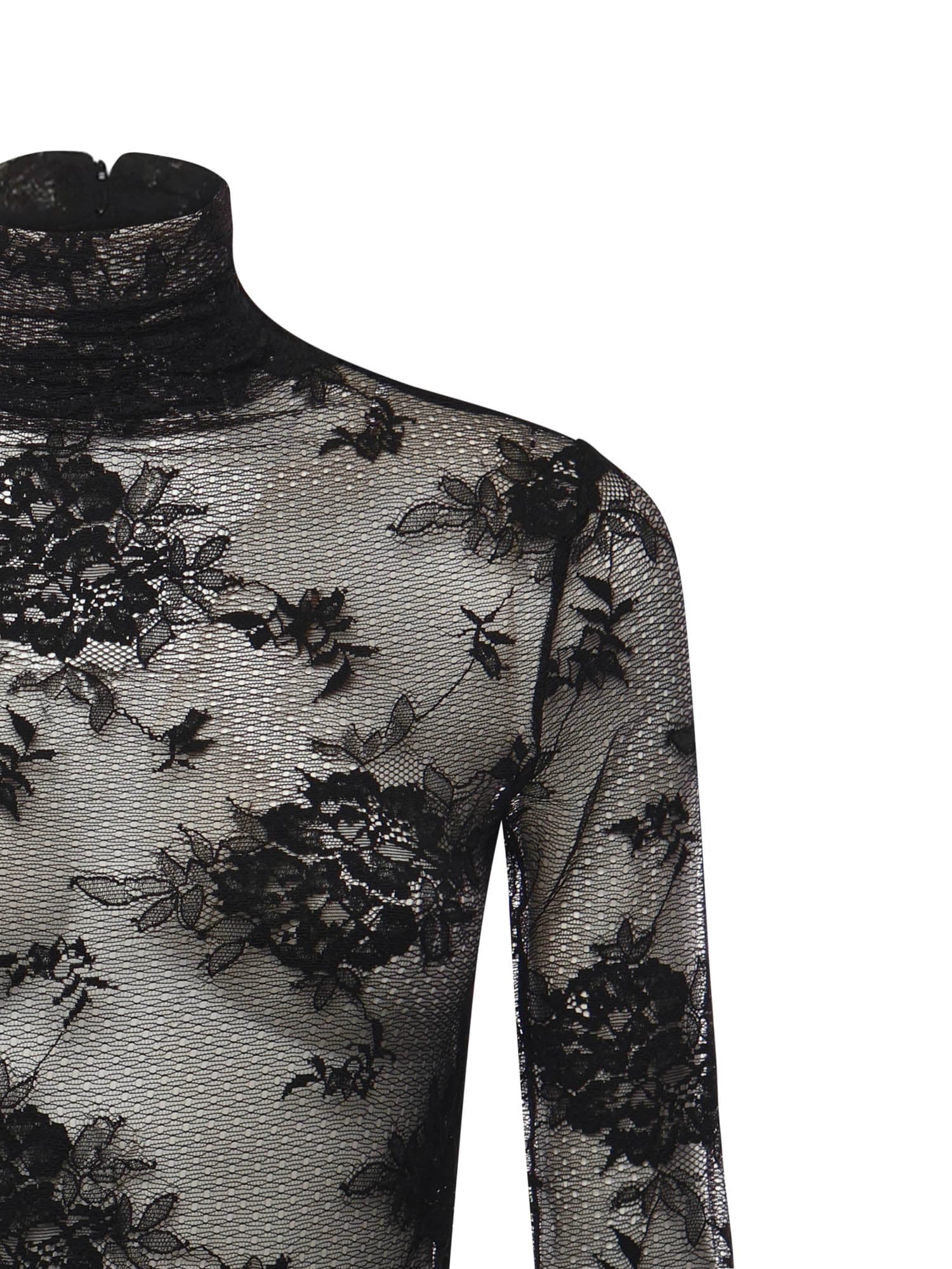 The Andamane Ziggy Lace Bodysuit In Black