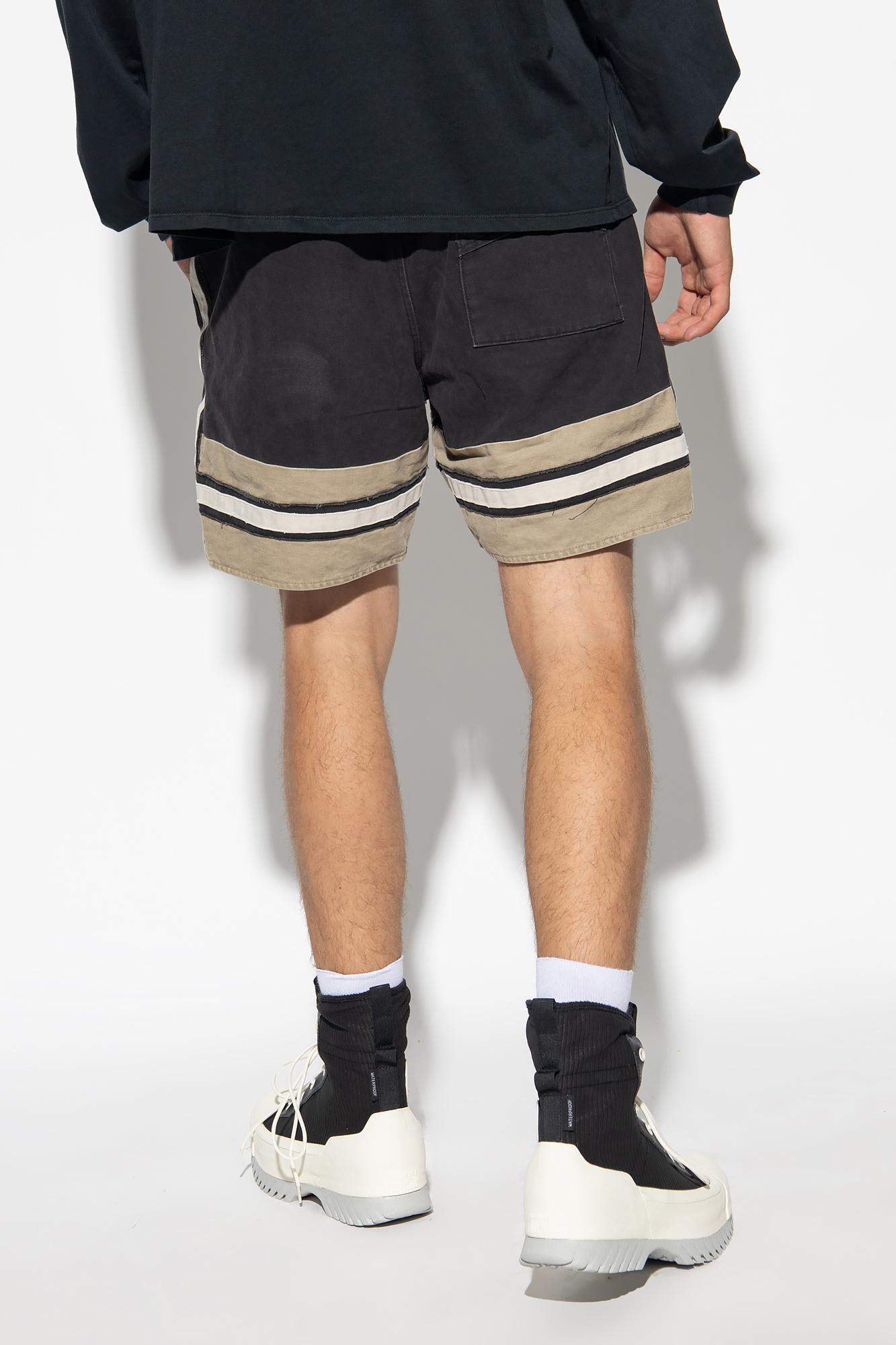 Shop Rhude Shorts With Logo In Black
