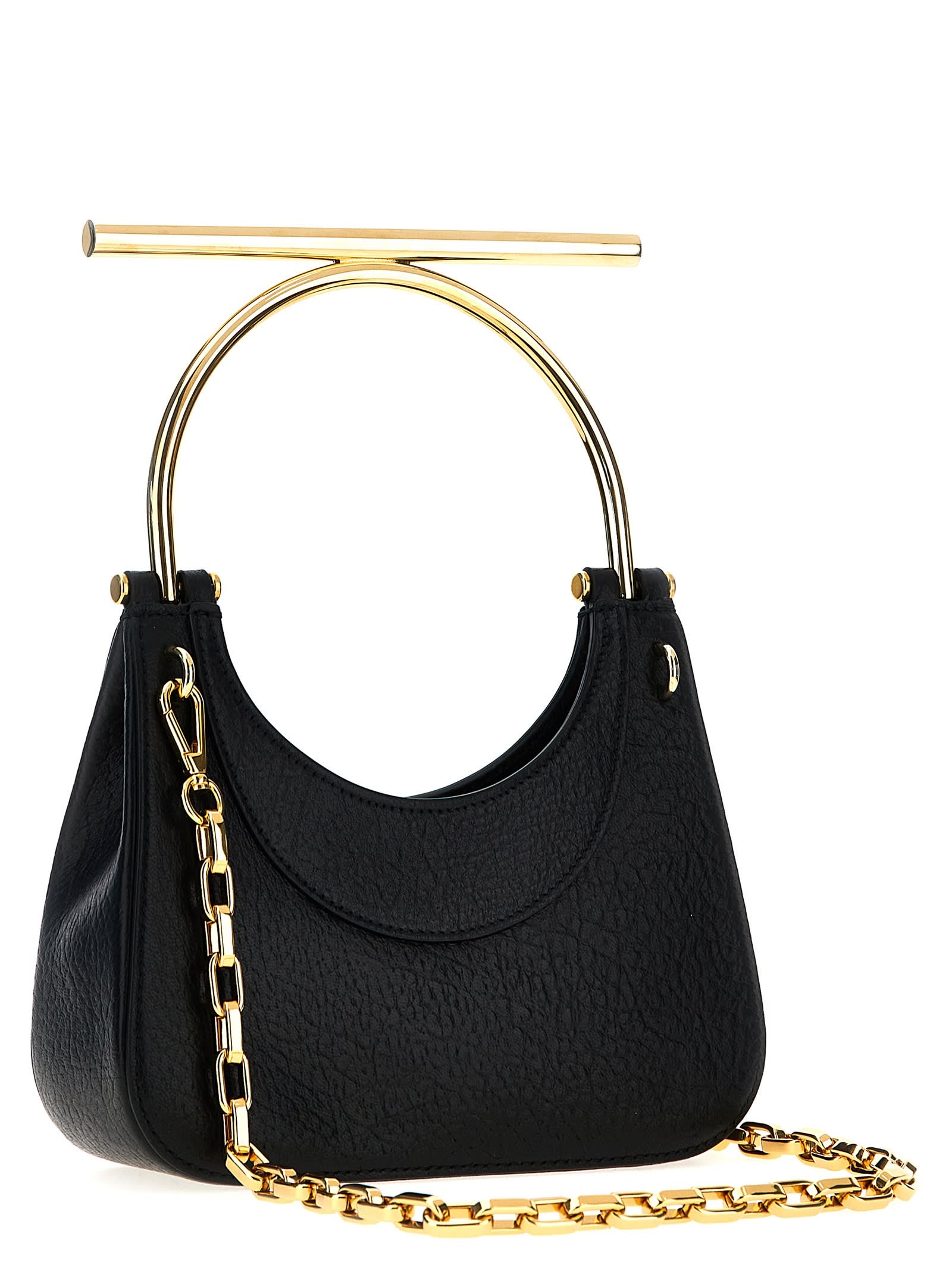 Shop Alexander Mcqueen Mini Cross-bar Handbag In Black