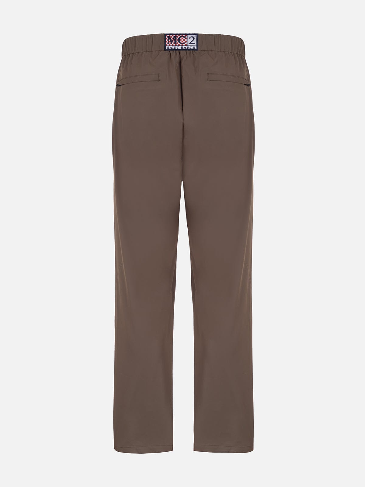 Shop Mc2 Saint Barth Man Khaki Casual Pants Porter In Brown