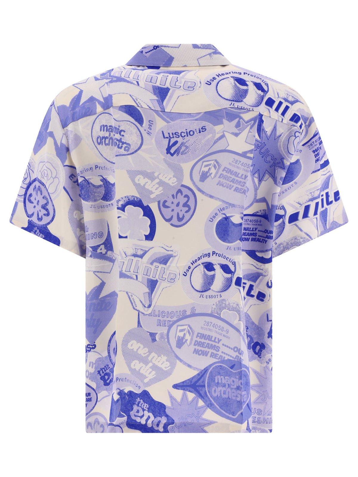 Shop Jil Sander Graphic Printed Short-sleeved Shirt In Fantasia