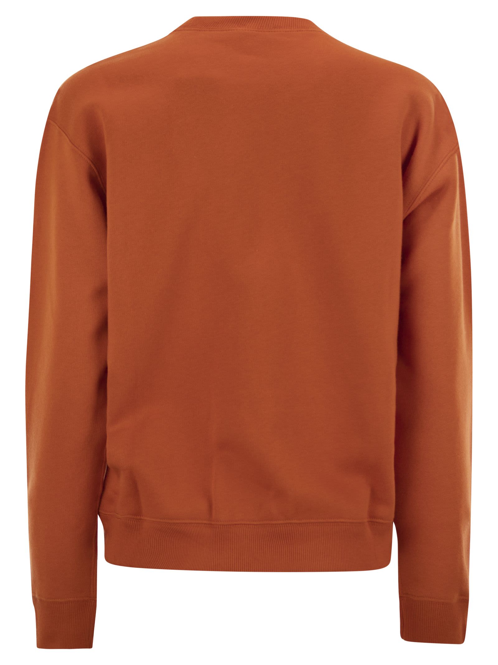 Shop Polo Ralph Lauren Crewneck Sweatshirt In Orange