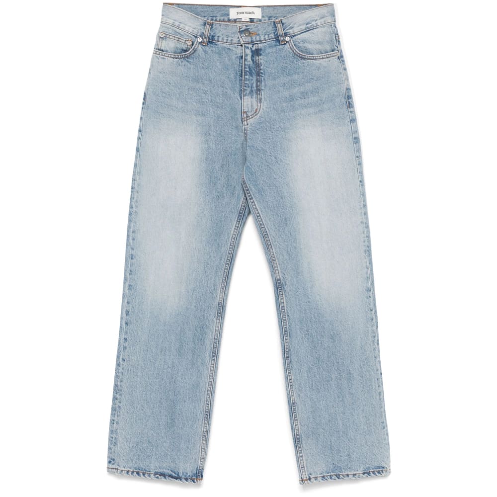 Tonywack Loose Flared-leg Jeans In Blue