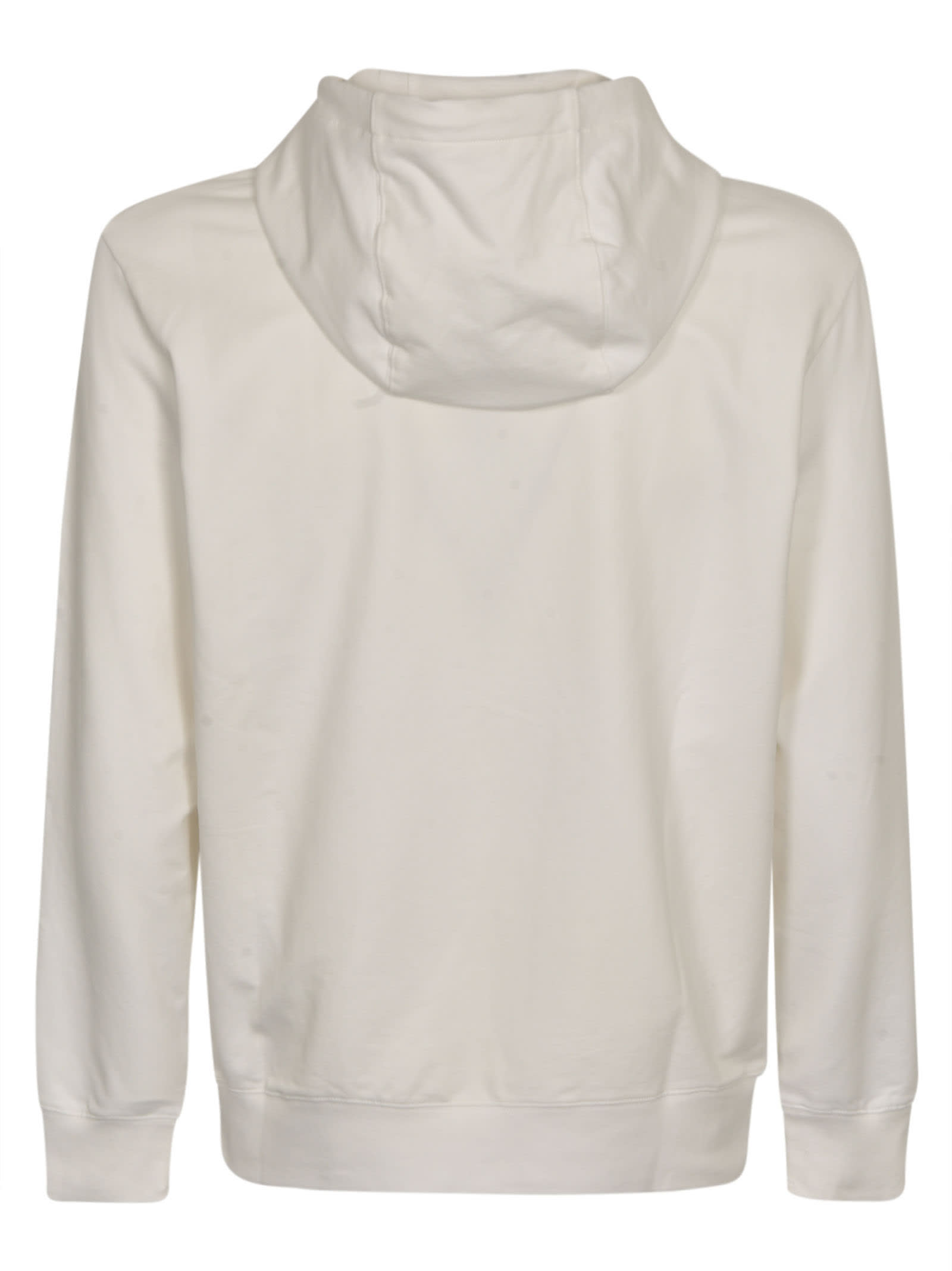 Shop C.p. Company Stretch Fleece Hoodie In White