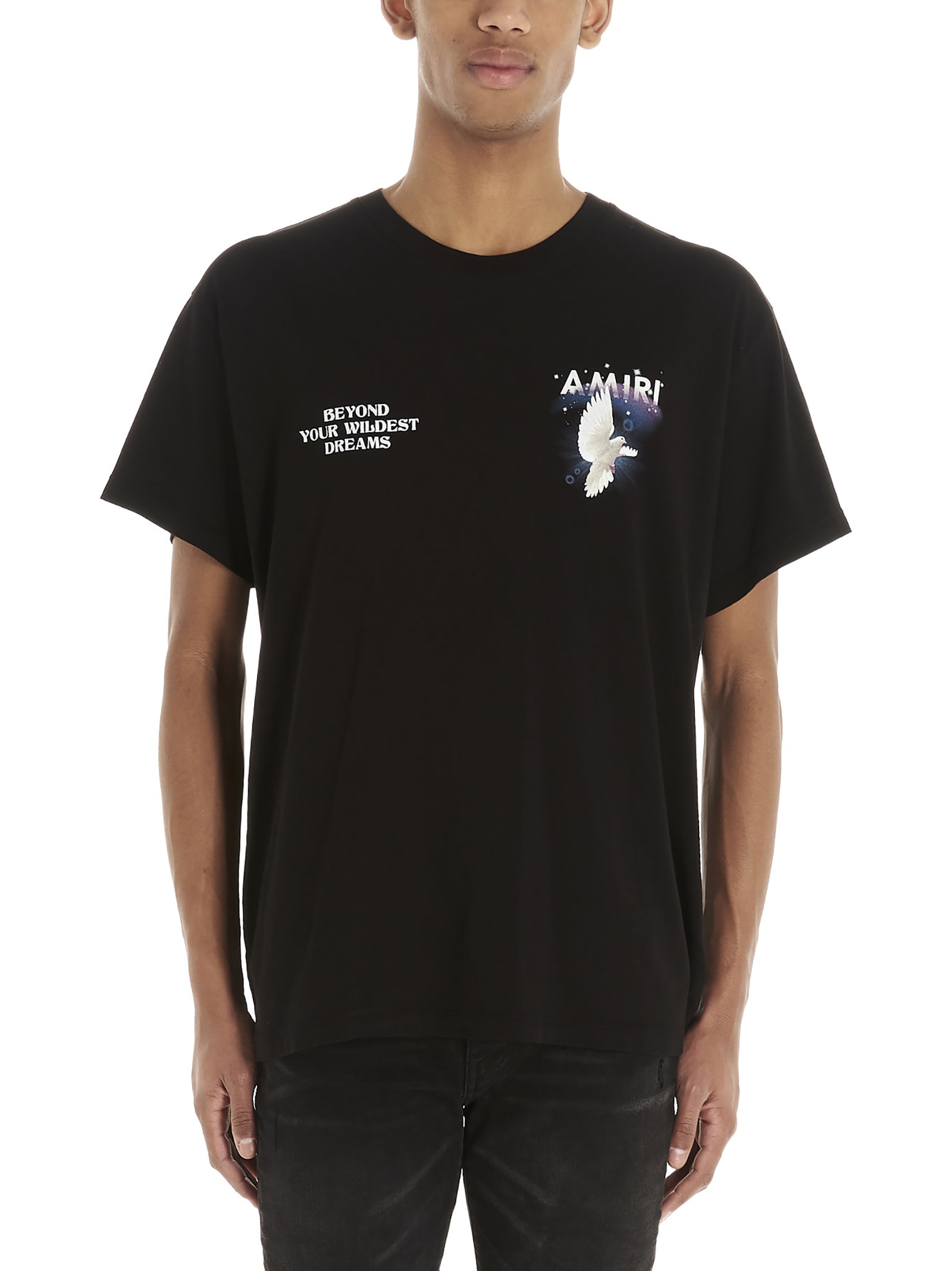 Amiri Dual Doves T-shirt In Black | ModeSens