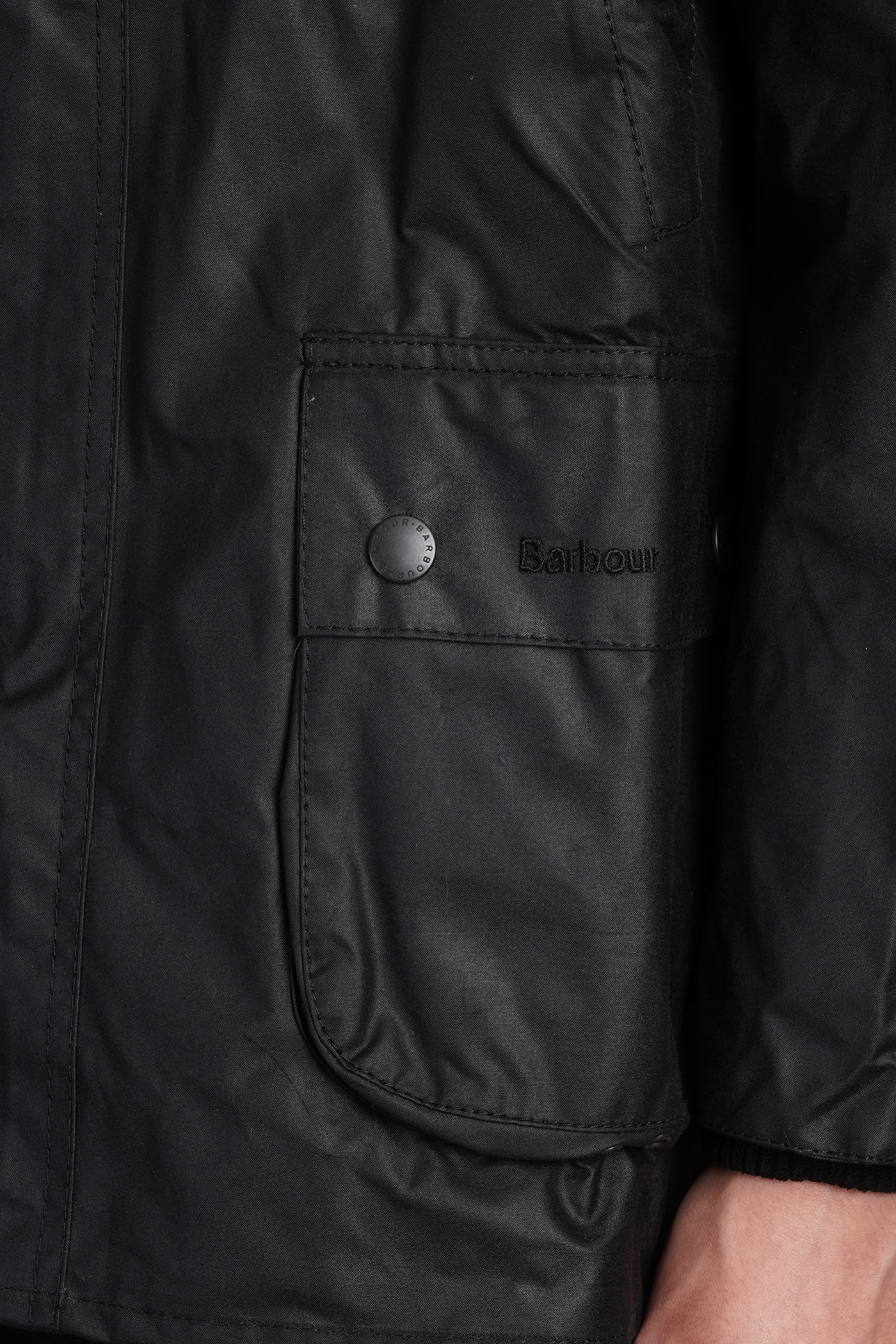 Shop Barbour Casual Jacket In Black Cotton