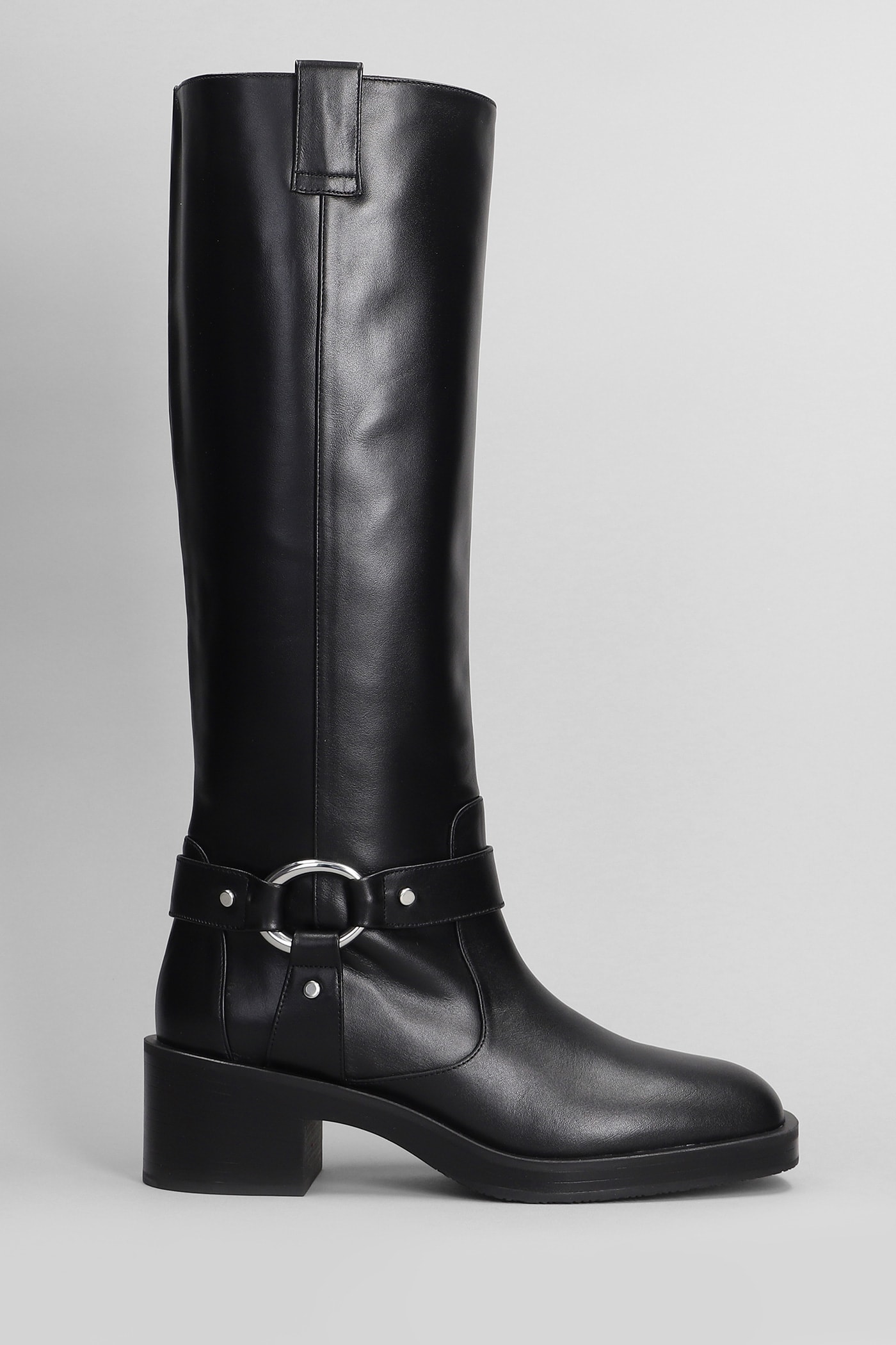 Shop Stuart Weitzman Jax High Heels Boots In Black Leather