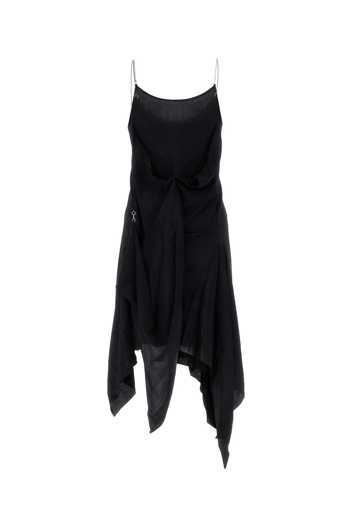 Kiko Kostadinov Twist-detail Asymmetric Minidress In Crowblack