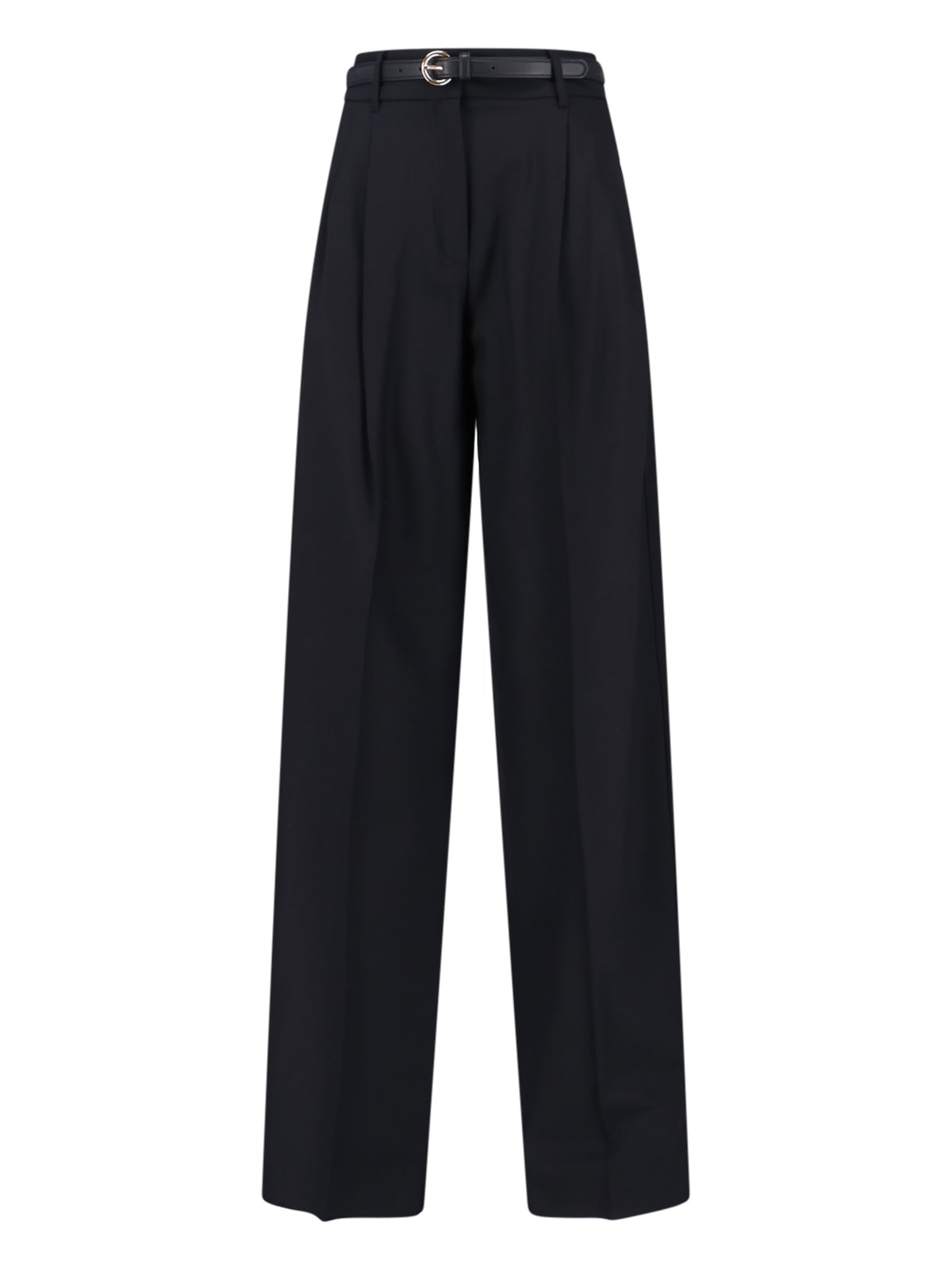 Max Mara Belted Pants In Black