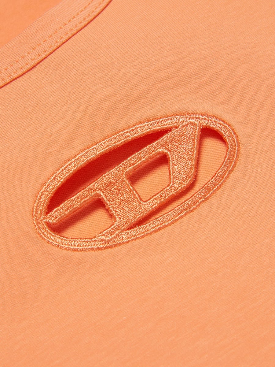 Diesel T-shirt Con Logo In Orange