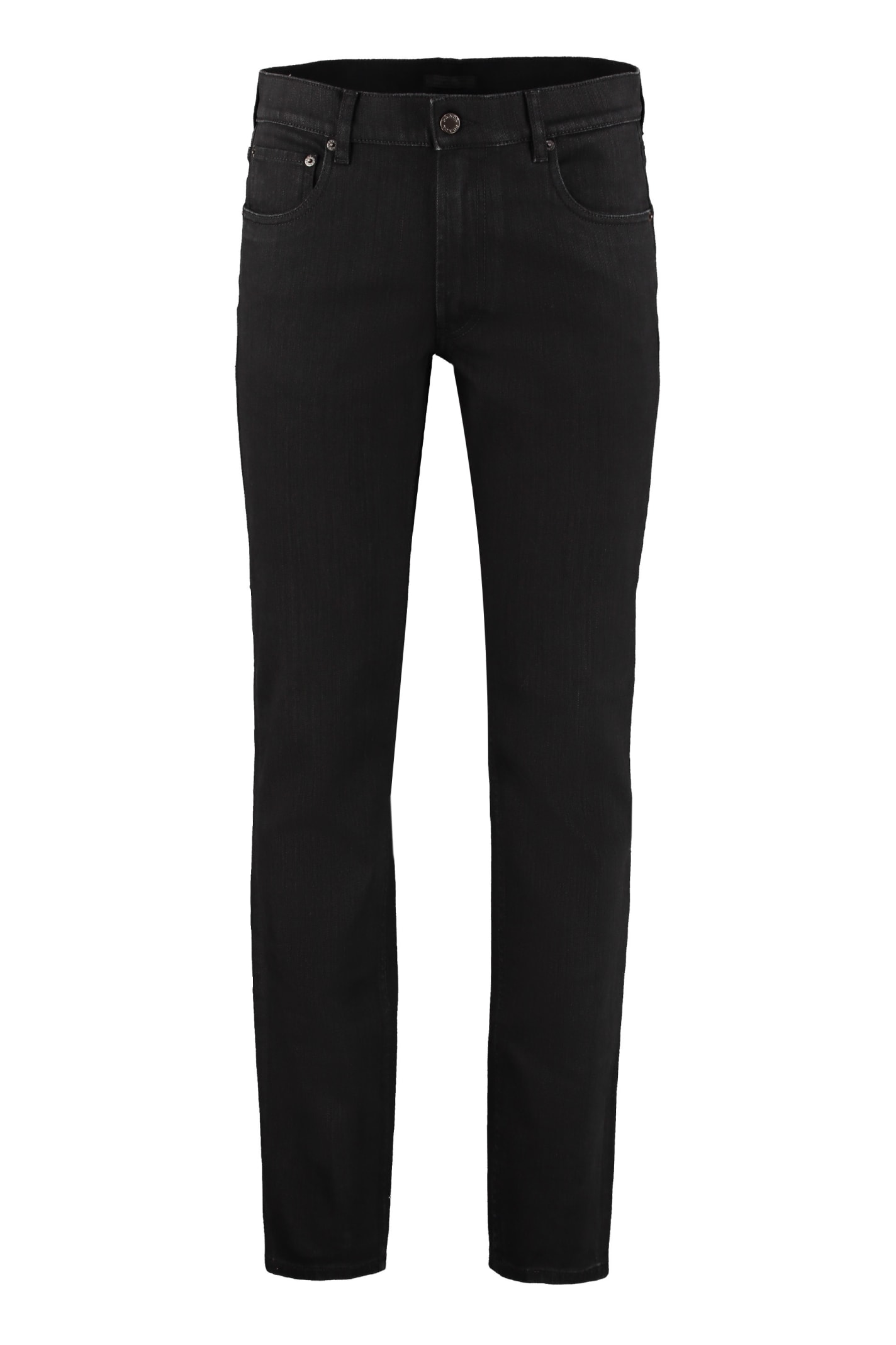 Prada Five Pocket Straight-leg Jeans In Black