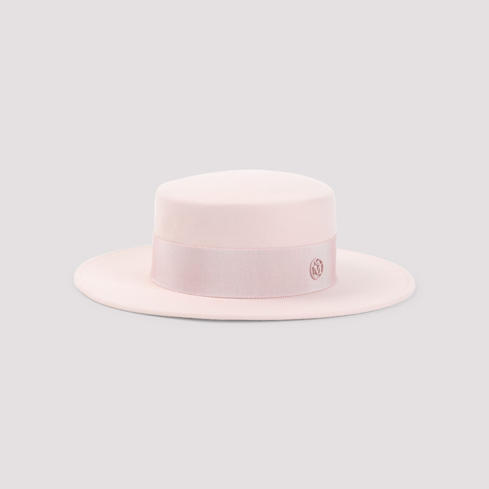 Maison Michel Logo-plaque Hat In Pink