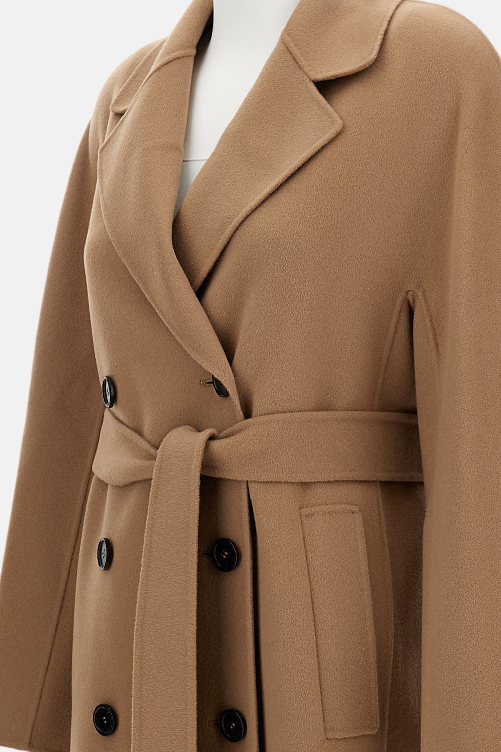 S Max Mara Wool And Cashmere Coat In Black