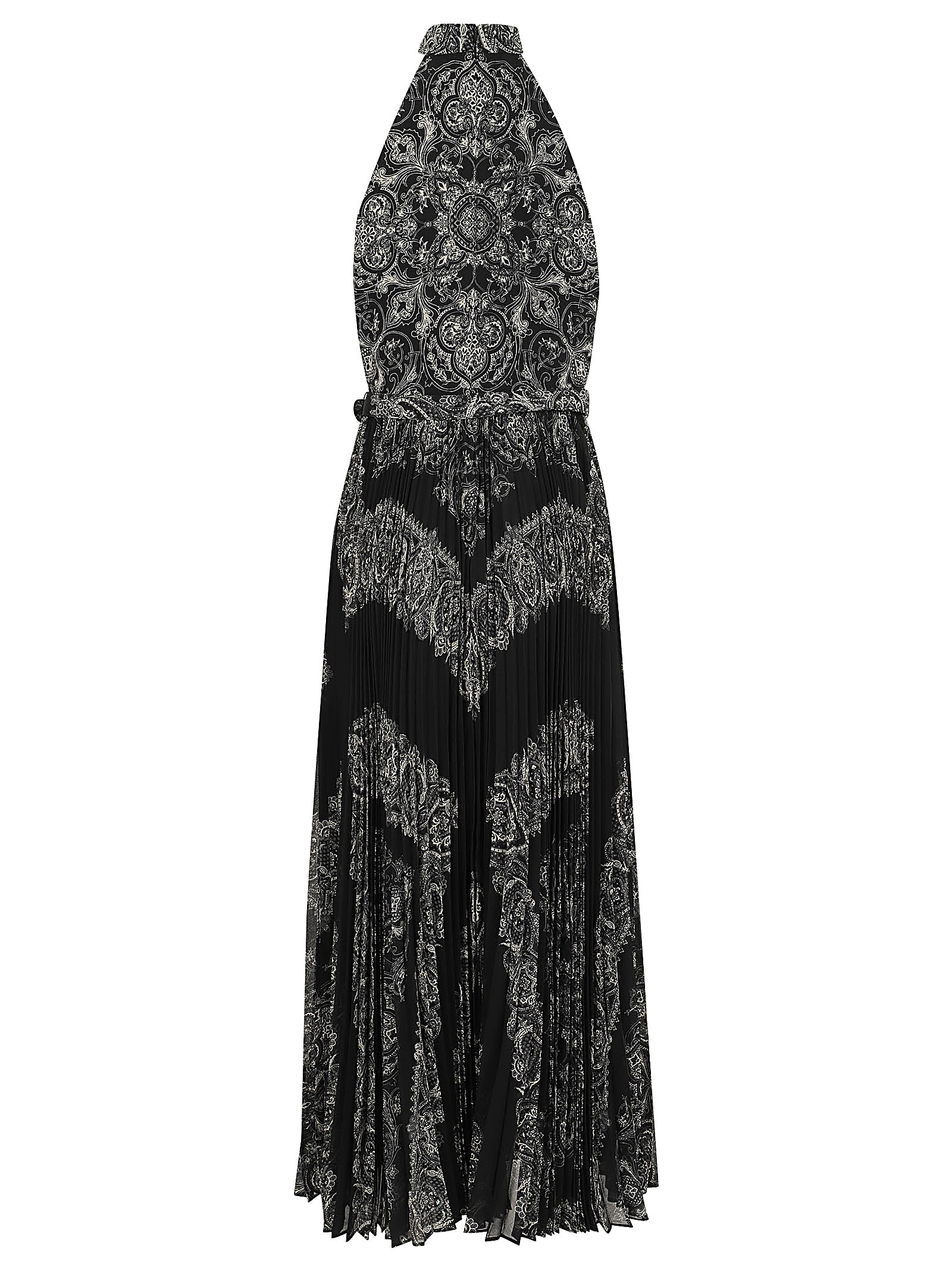 Shop Zimmermann Sunray Halter Picnic Dress In Blkp Black Paisley