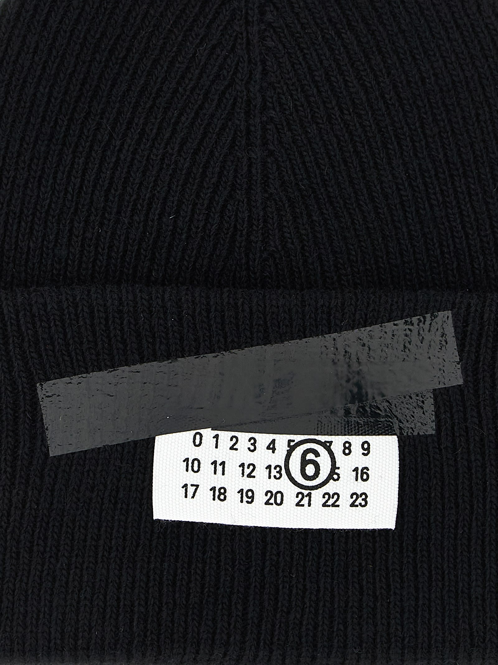 Mm6 Maison Margiela Numeric Signature Mm6 Cap In Black