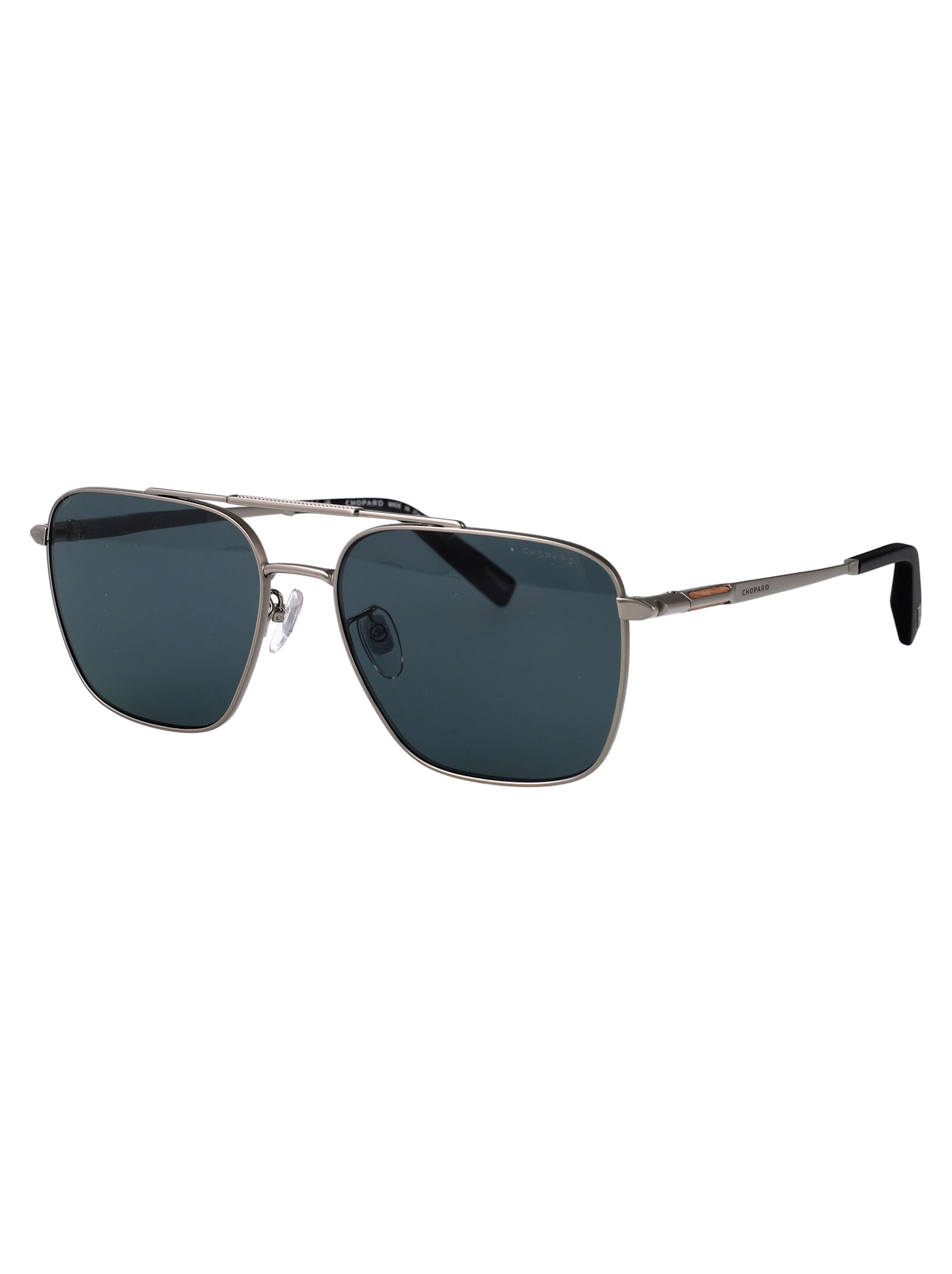 Chopard Schl24 Sunglasses In Ruthenium
