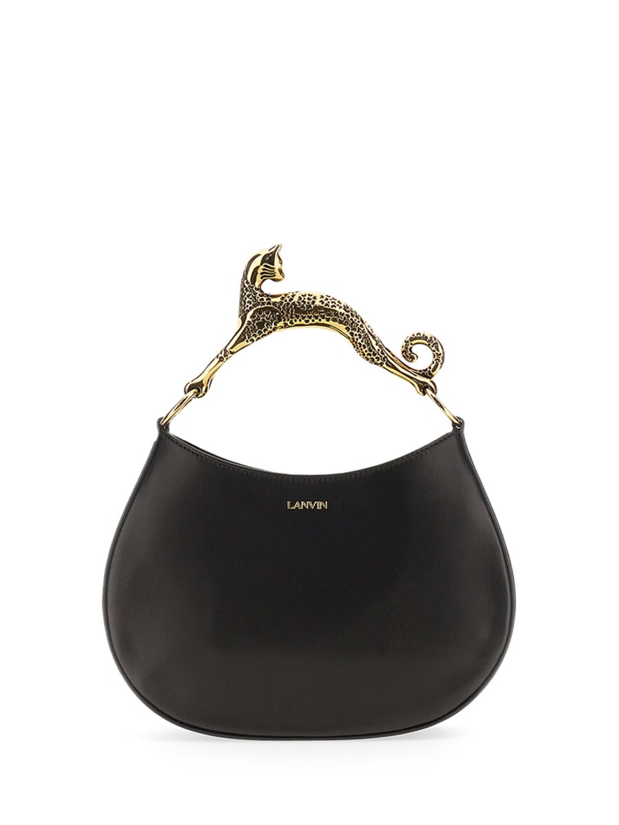 Shop Lanvin Hobo Bag Cat In Black