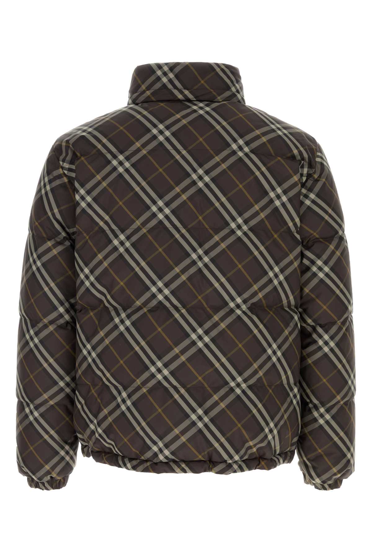 Burberry Printed Polyester Reversible Snowdon Down Jacket In Multi