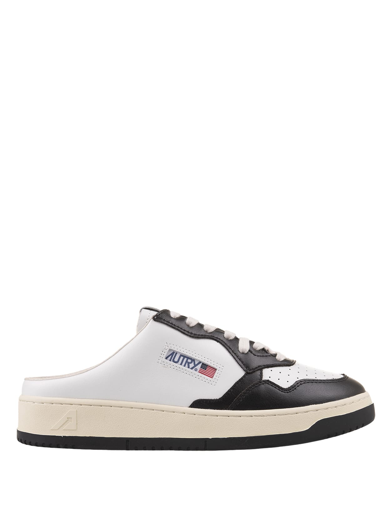 Autry White And Black Medalist Mule Sneakers