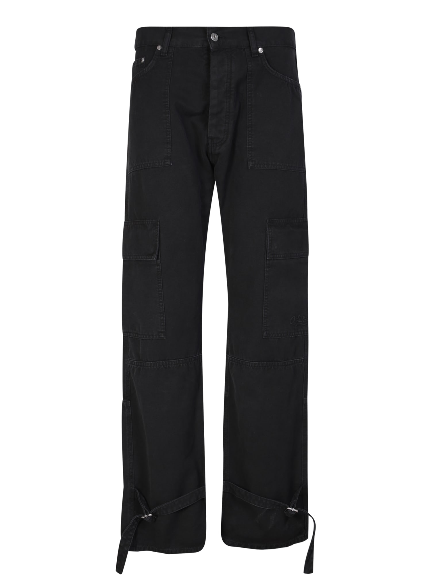Shop Off-white Cargo Trousers In Black