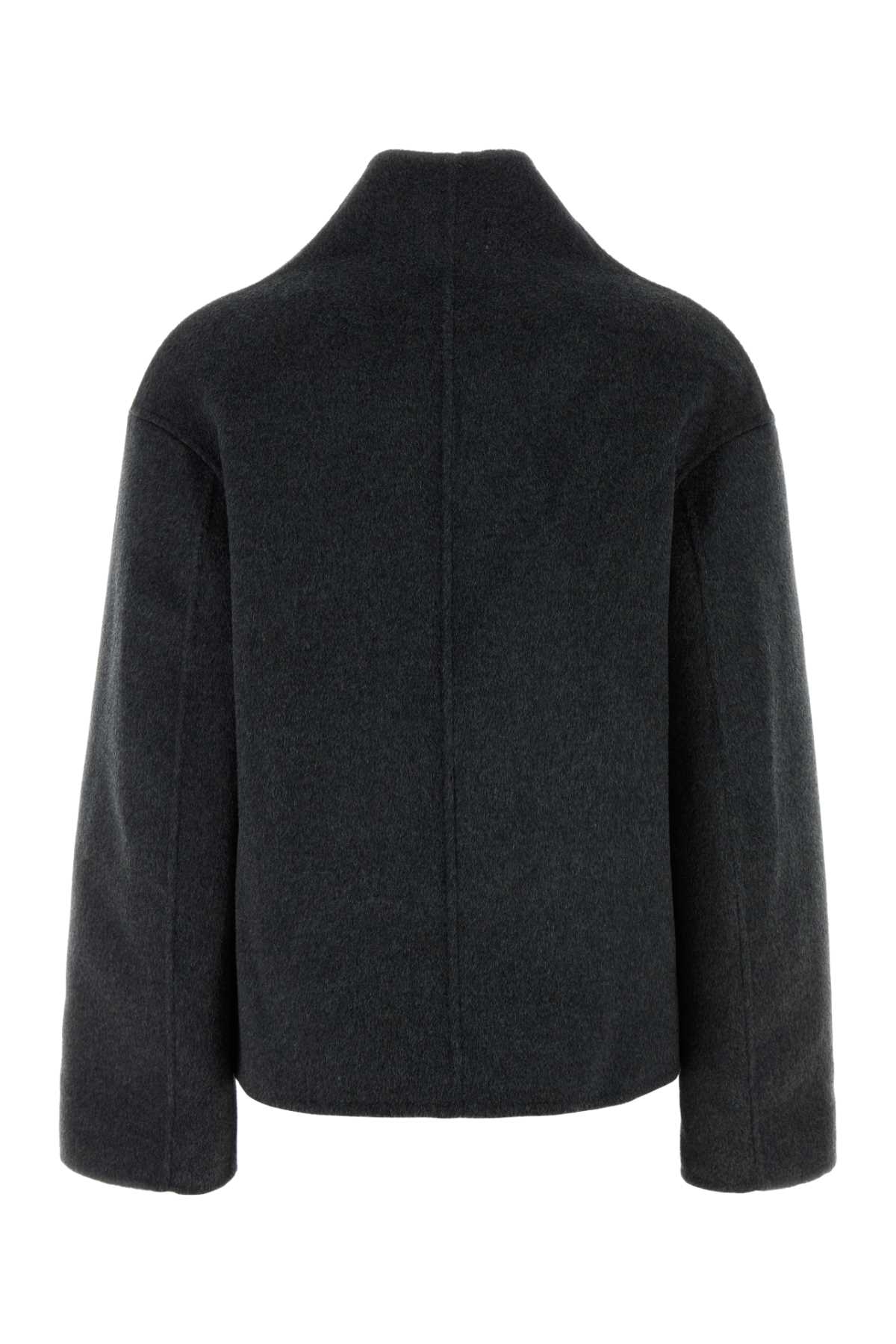Loulou Studio Charcoal Flannel Meyer Blazer In Black