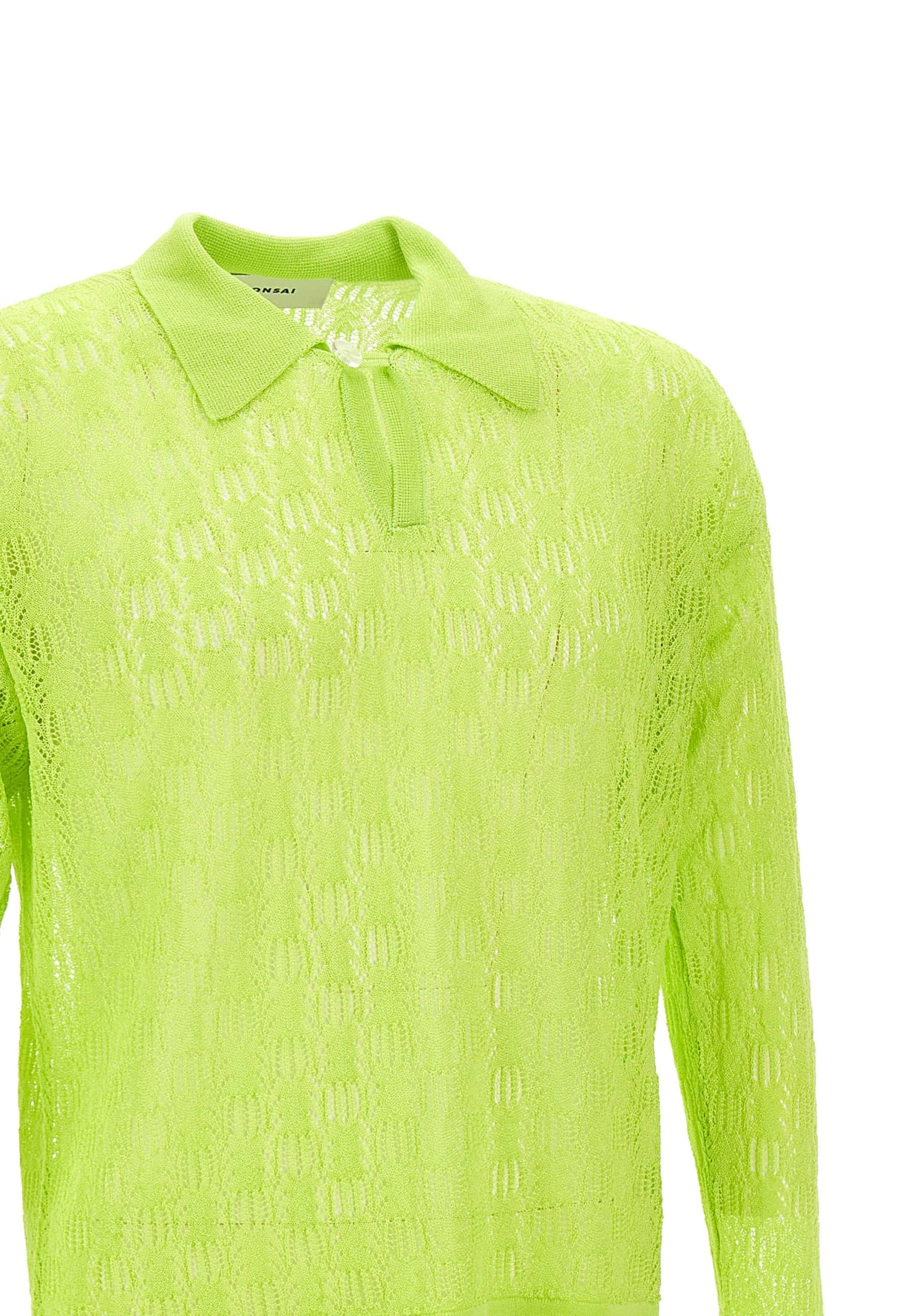 Shop Bonsai Polo Shirt In Acid Green