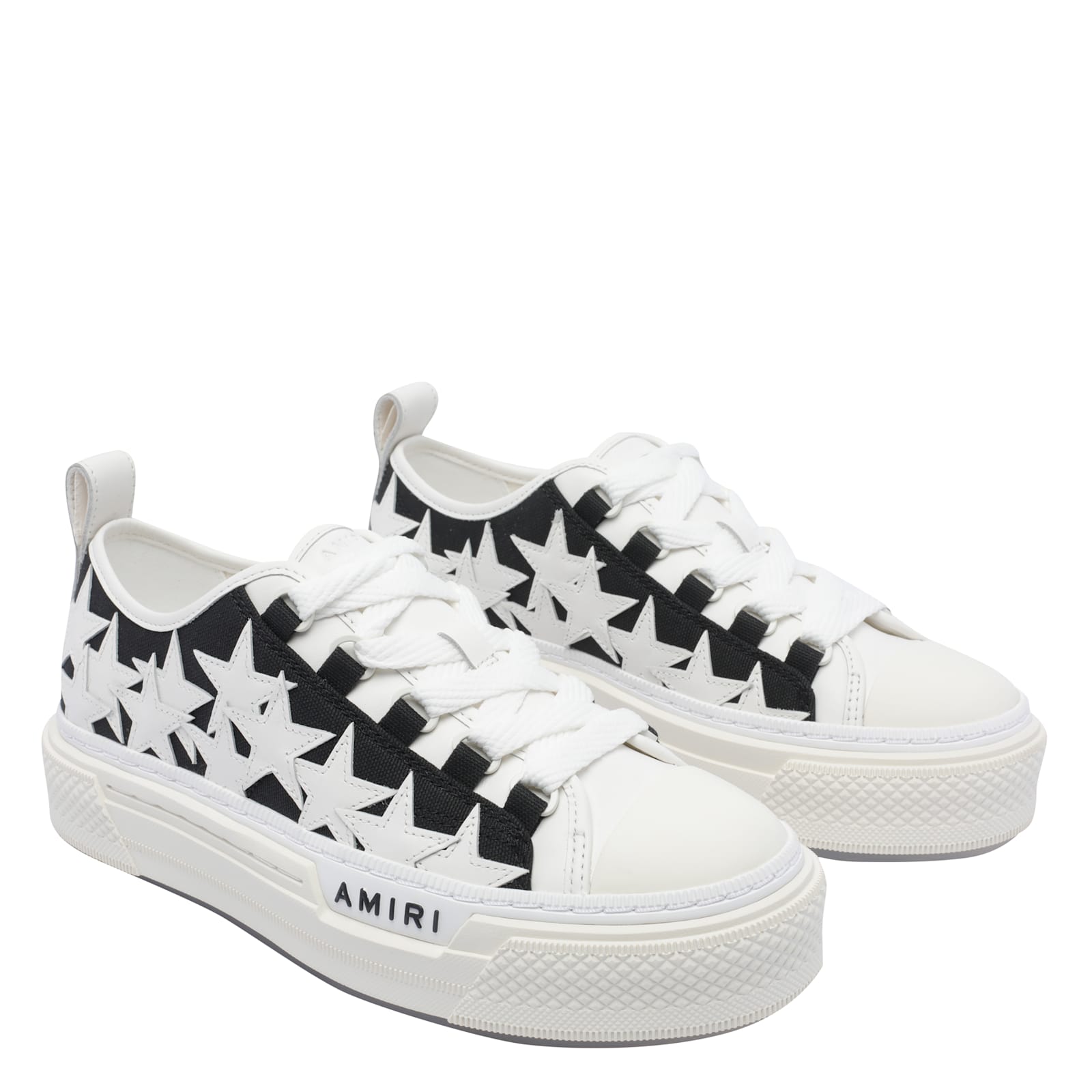 Amiri Star Pattern Rubber Sole Sneakers In White