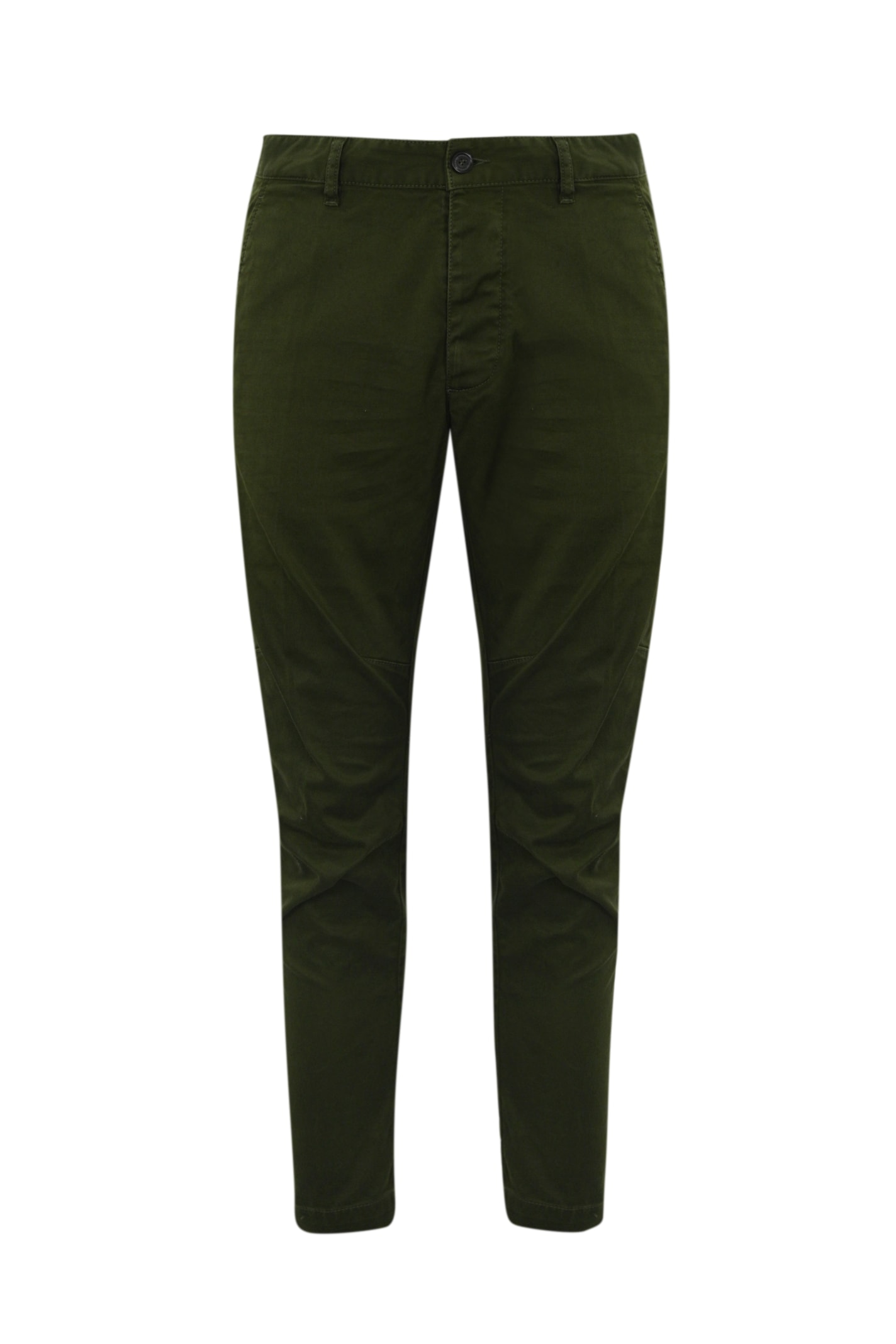 Shop Dsquared2 Pantalone Sexy Chino In Cotone Stretch Verde Militare In Military Green