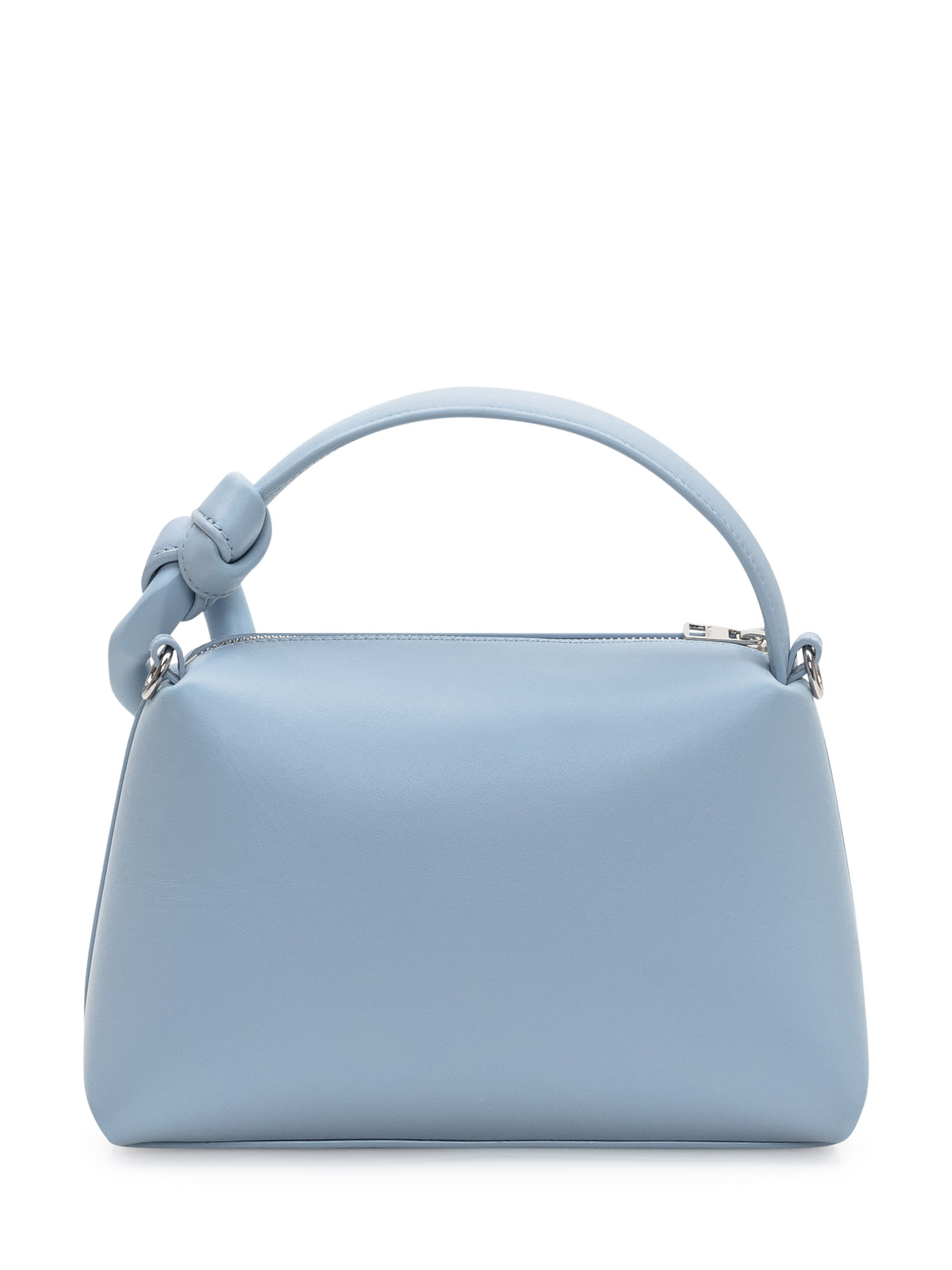 Jw Anderson Light Blue Leather Corner Small Bag In Light Blue