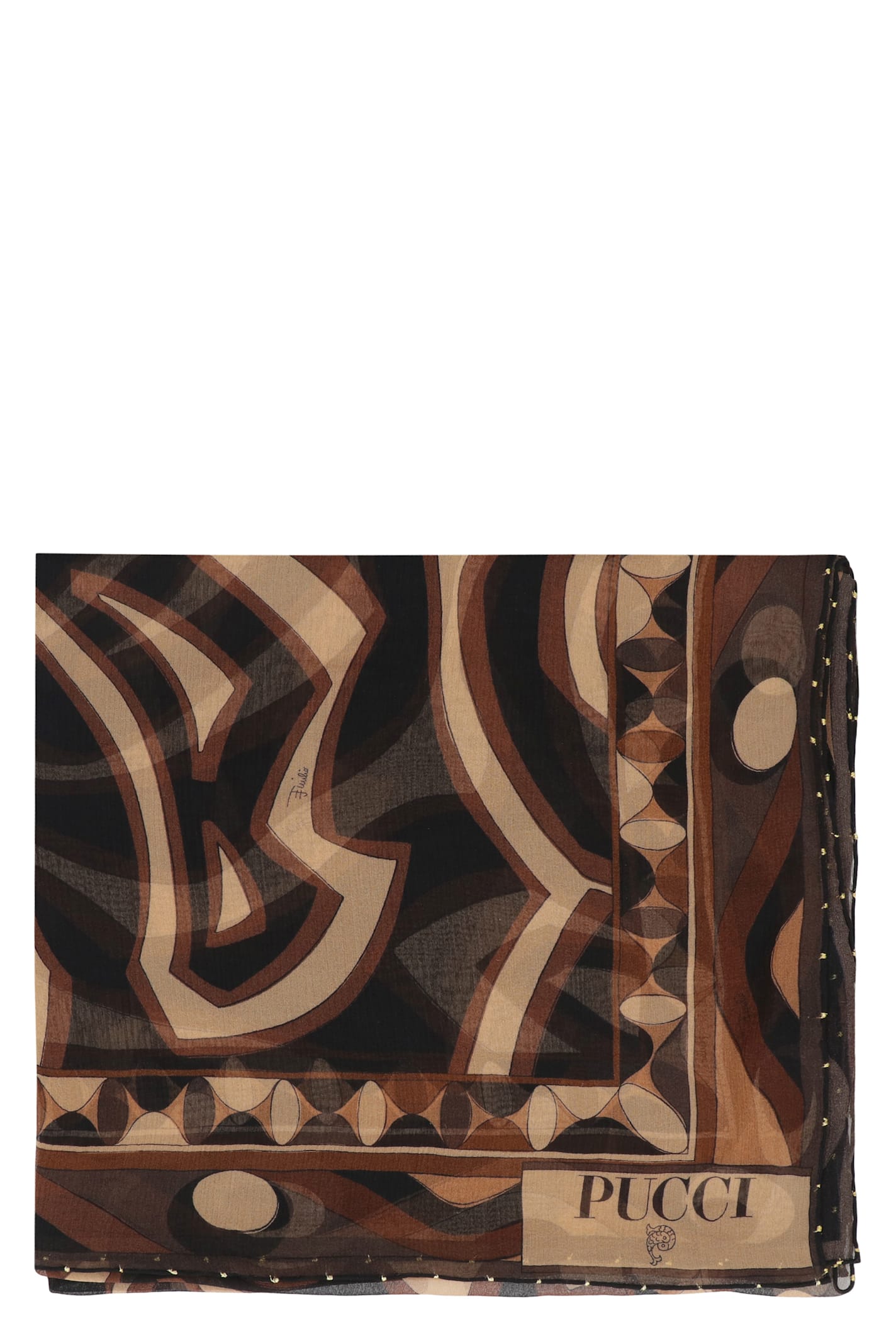 Pucci Silk Printed Scarf In Multi