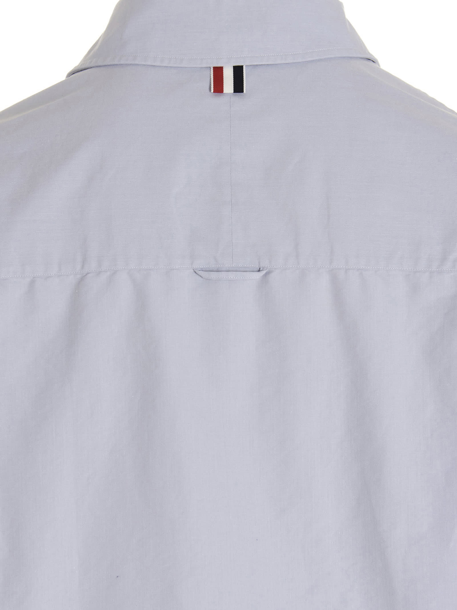 Shop Thom Browne 4 Bar Shirt In Clear Blue