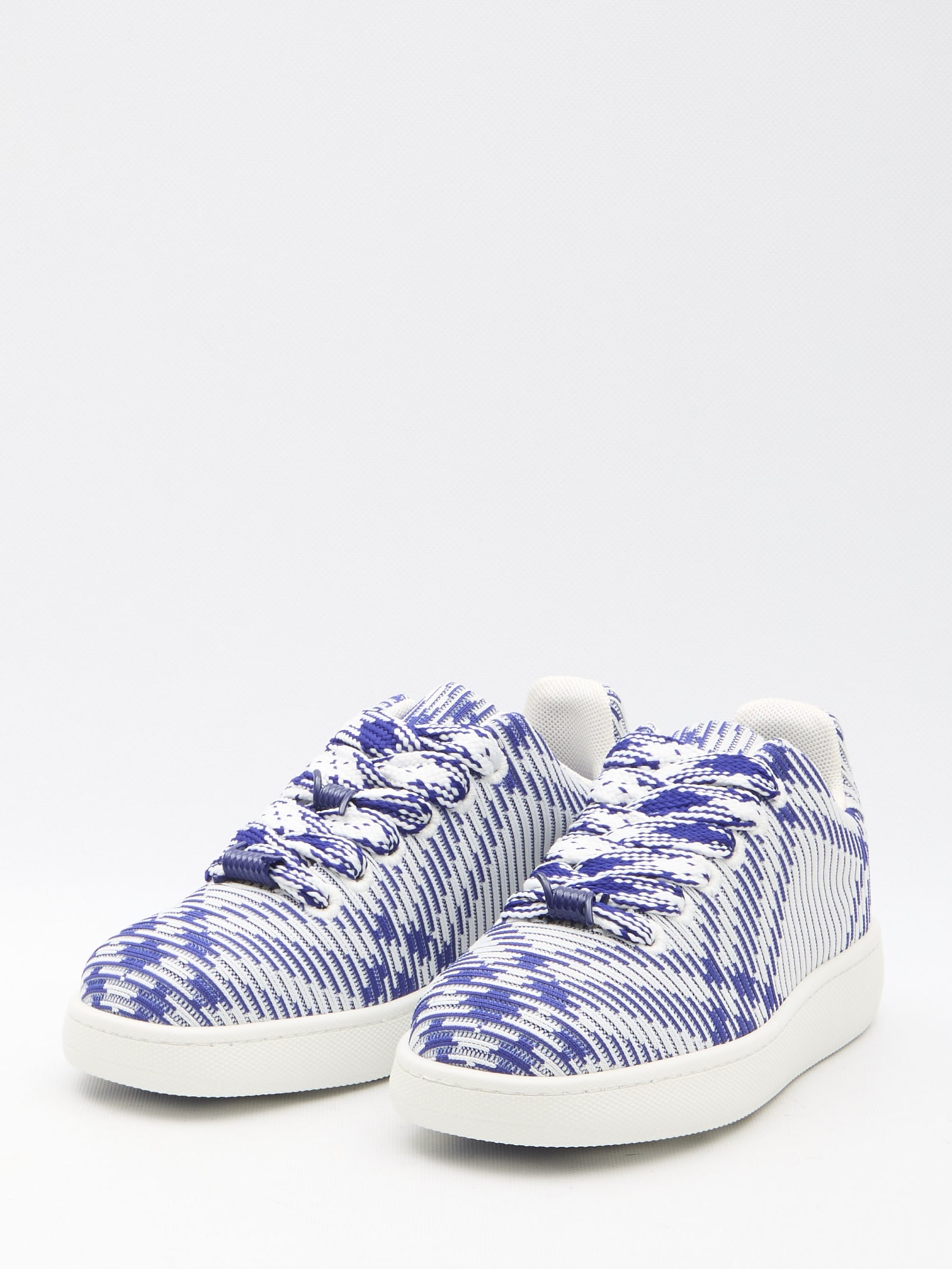 Shop Burberry Box Sneakers In Light Blue