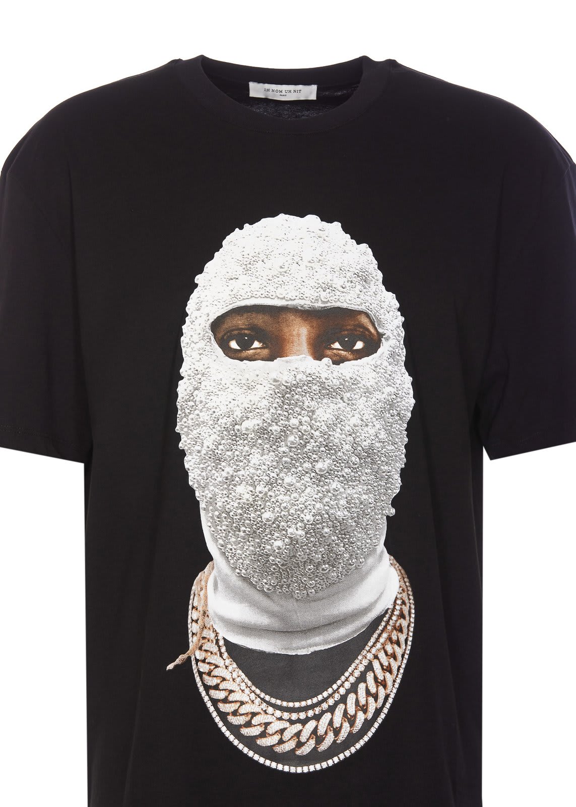 Shop Ih Nom Uh Nit Mask-printed Crewneck T-shirt In Black