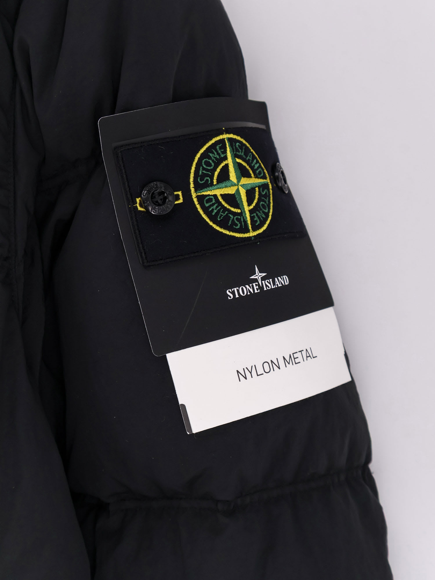 Stone Island Insulated Hooded Quilted Jacket In Black