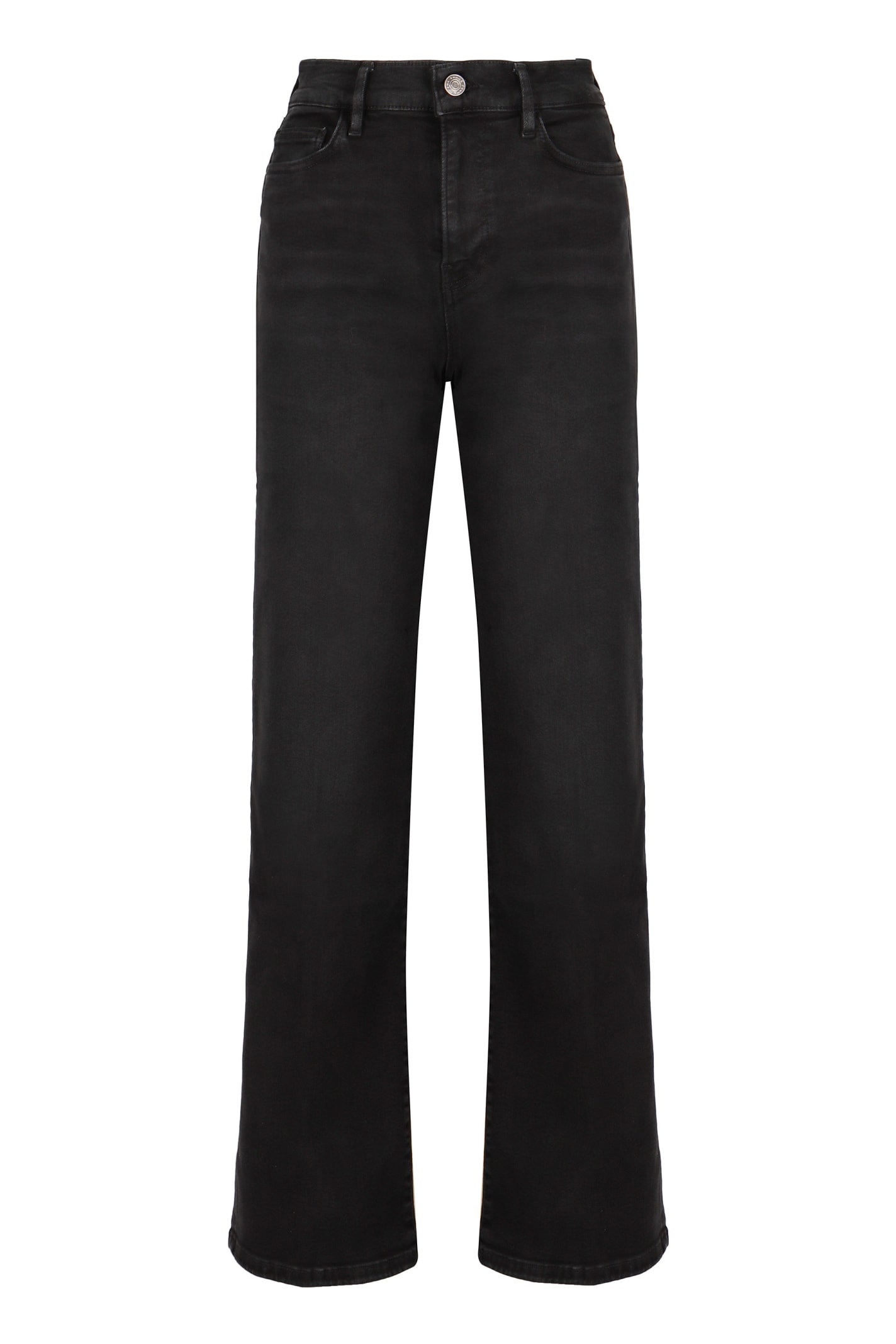 Shop Frame Le Slim Palazzo Jeans In Black